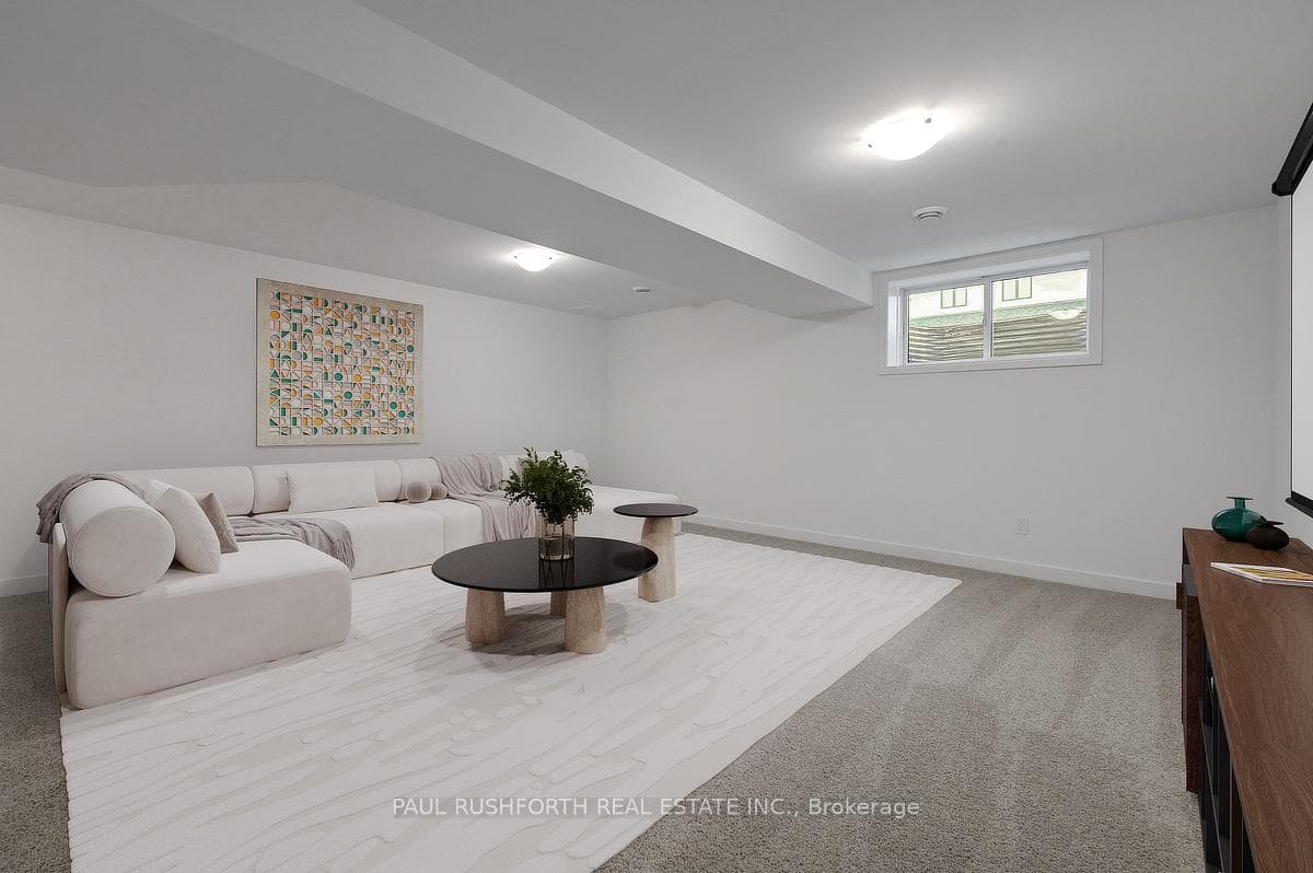 Virtually Staged-Basement Rec Room