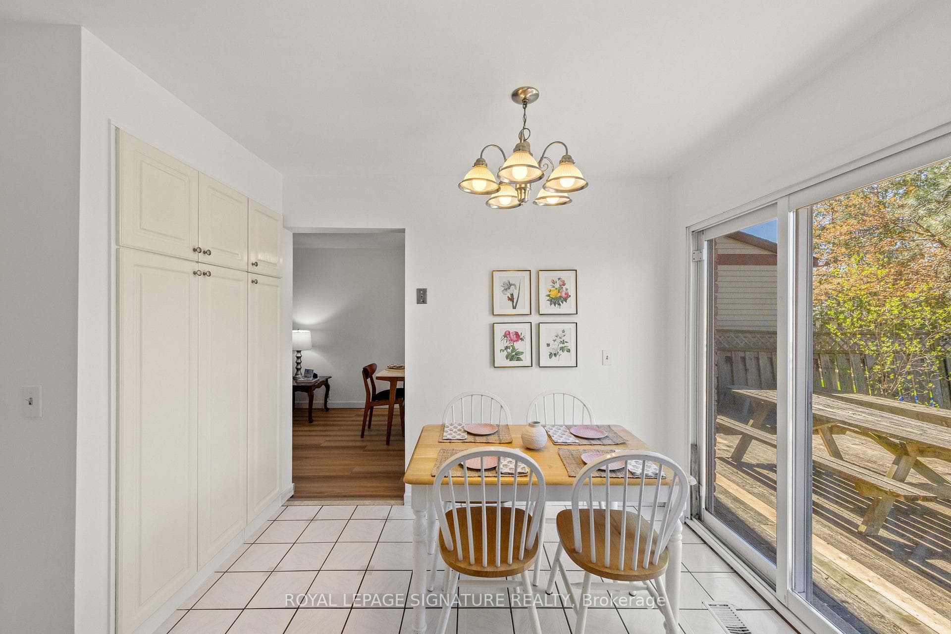 Space for table and chairs