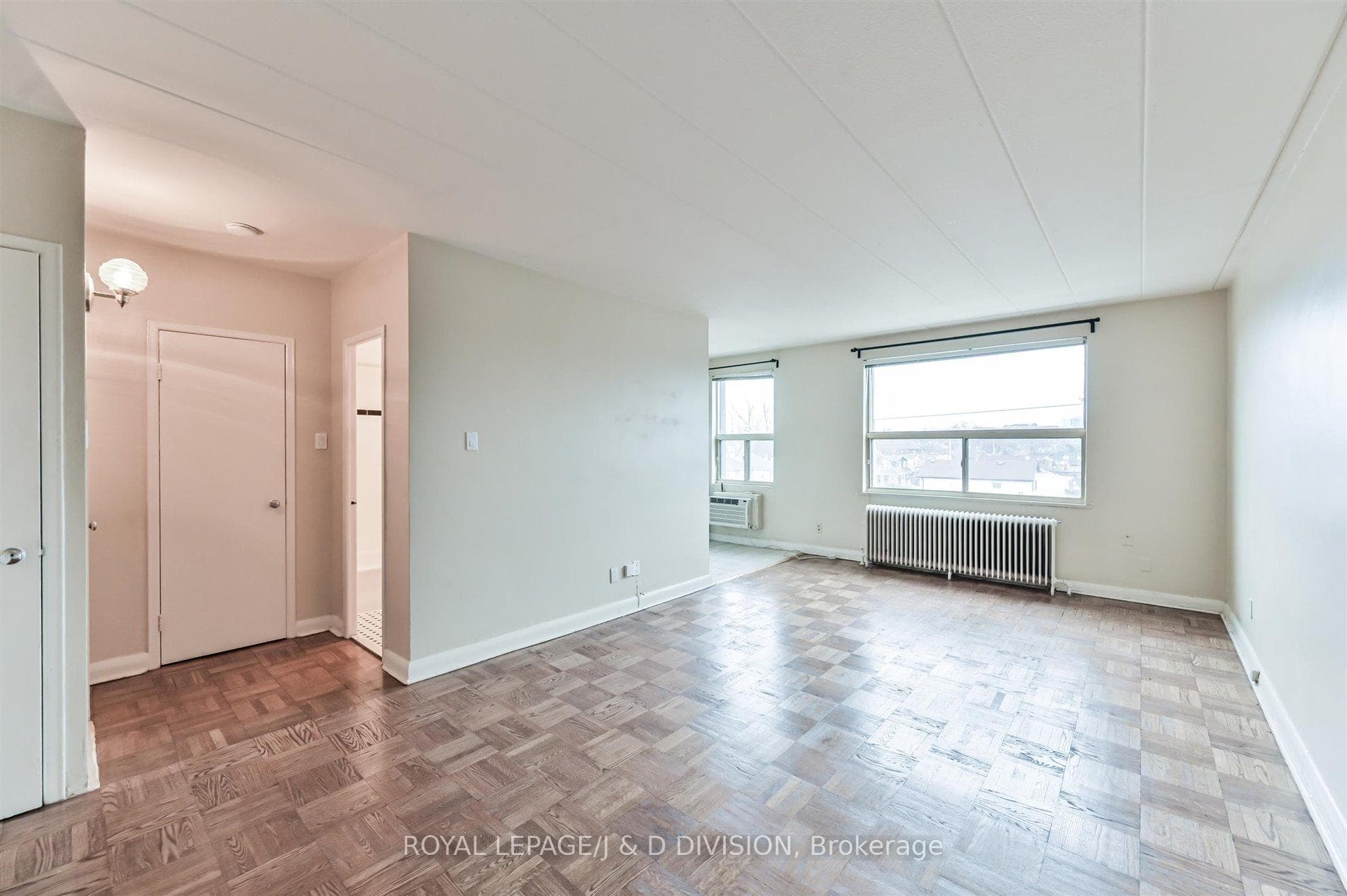 Large bright windows