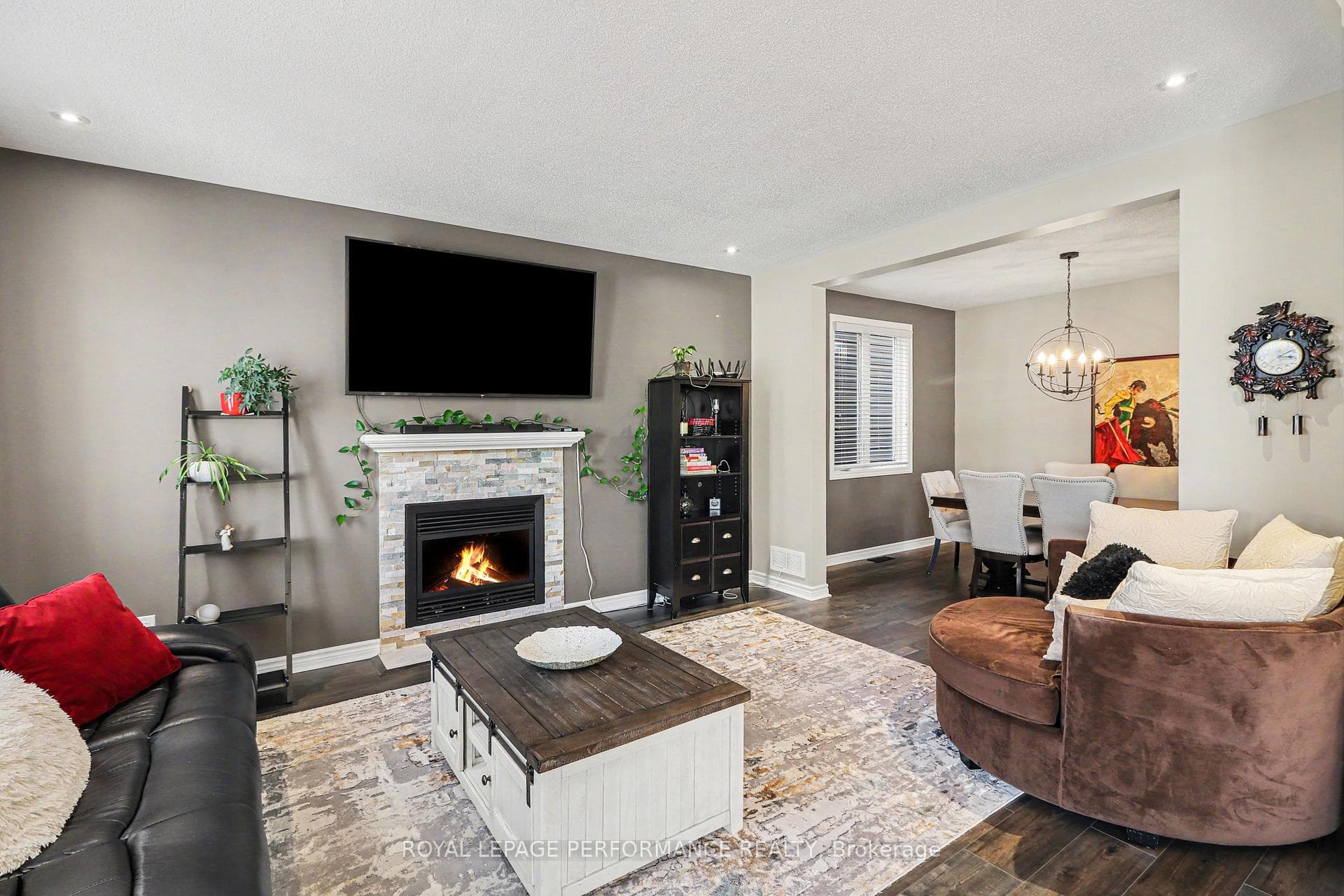 Cozy fireplace