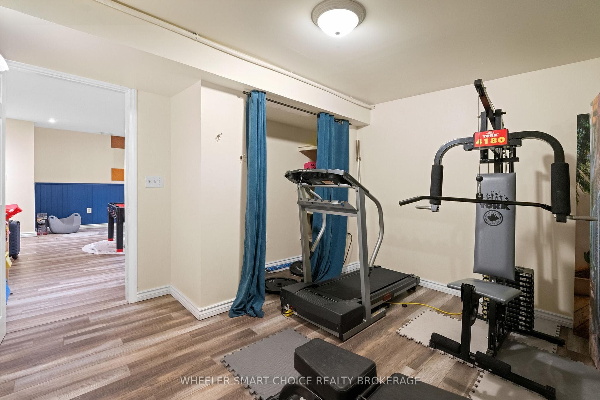 The bonus room in basement