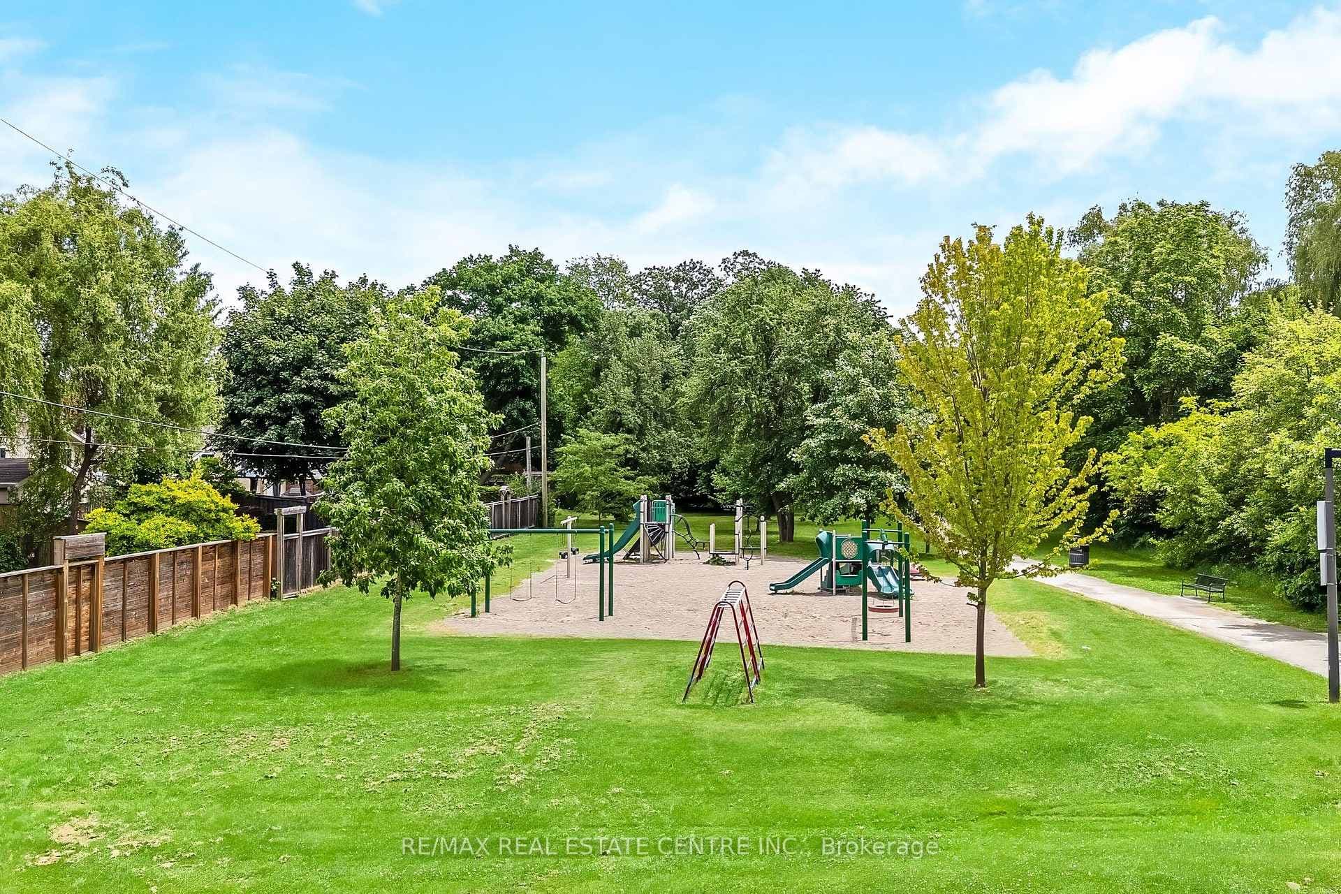 Steps to trails & park