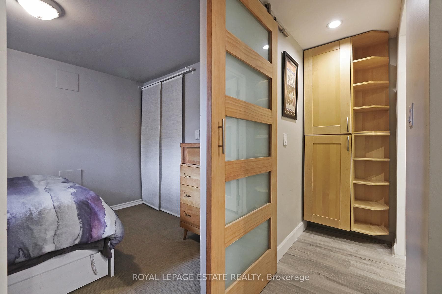 Bedroom features large deep closet
