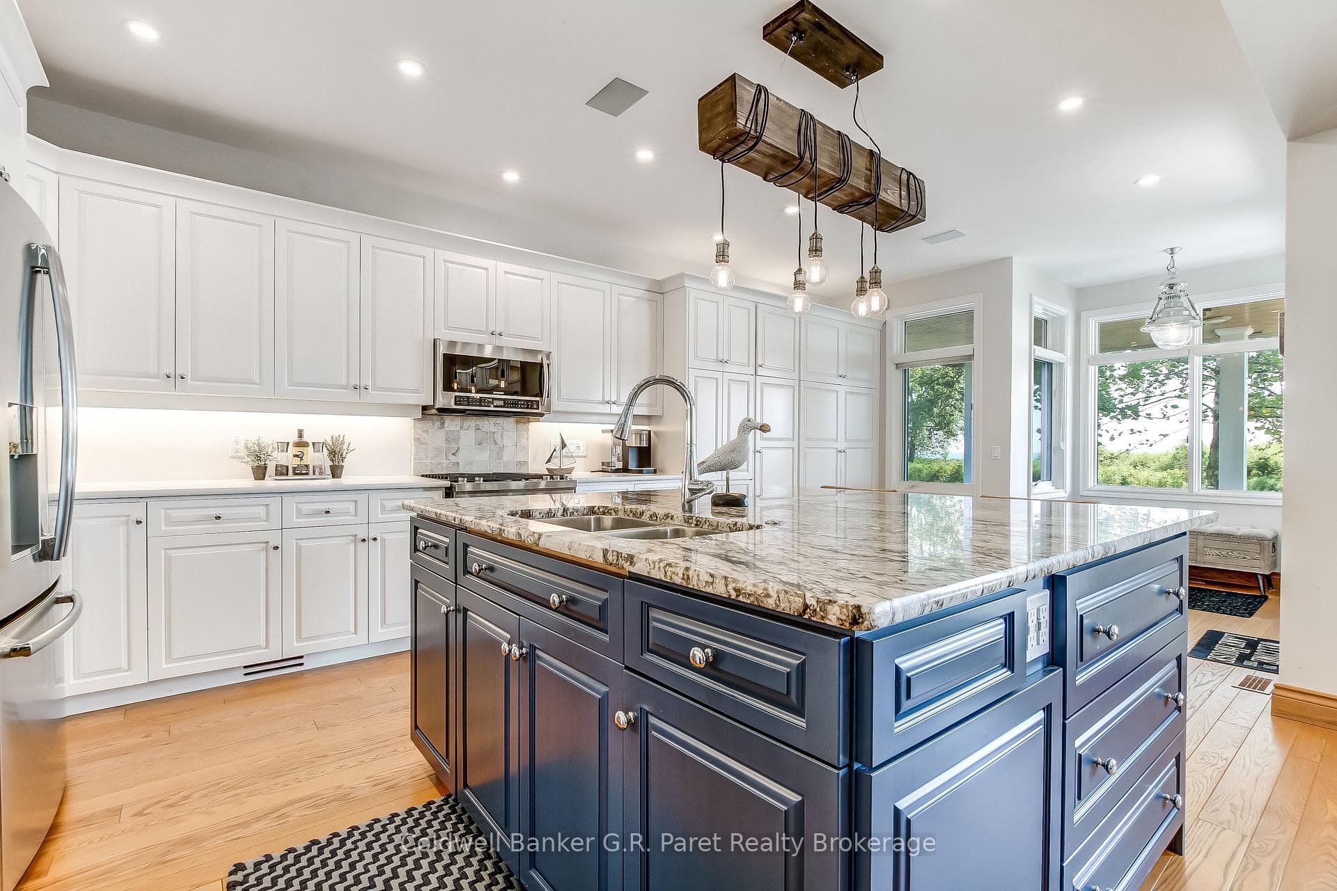 Kitchen with center island.