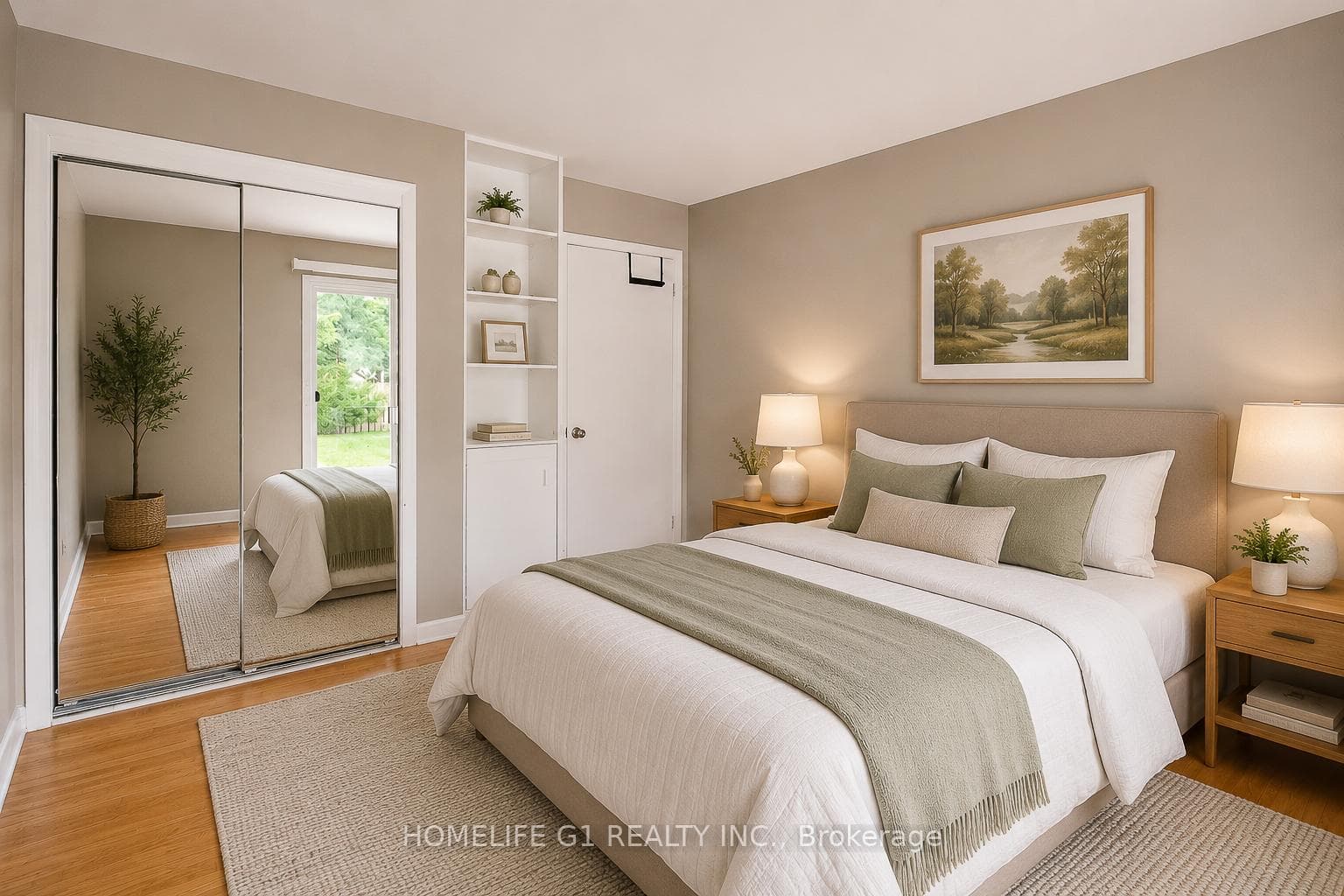 Virtually Staged Master Bedroom