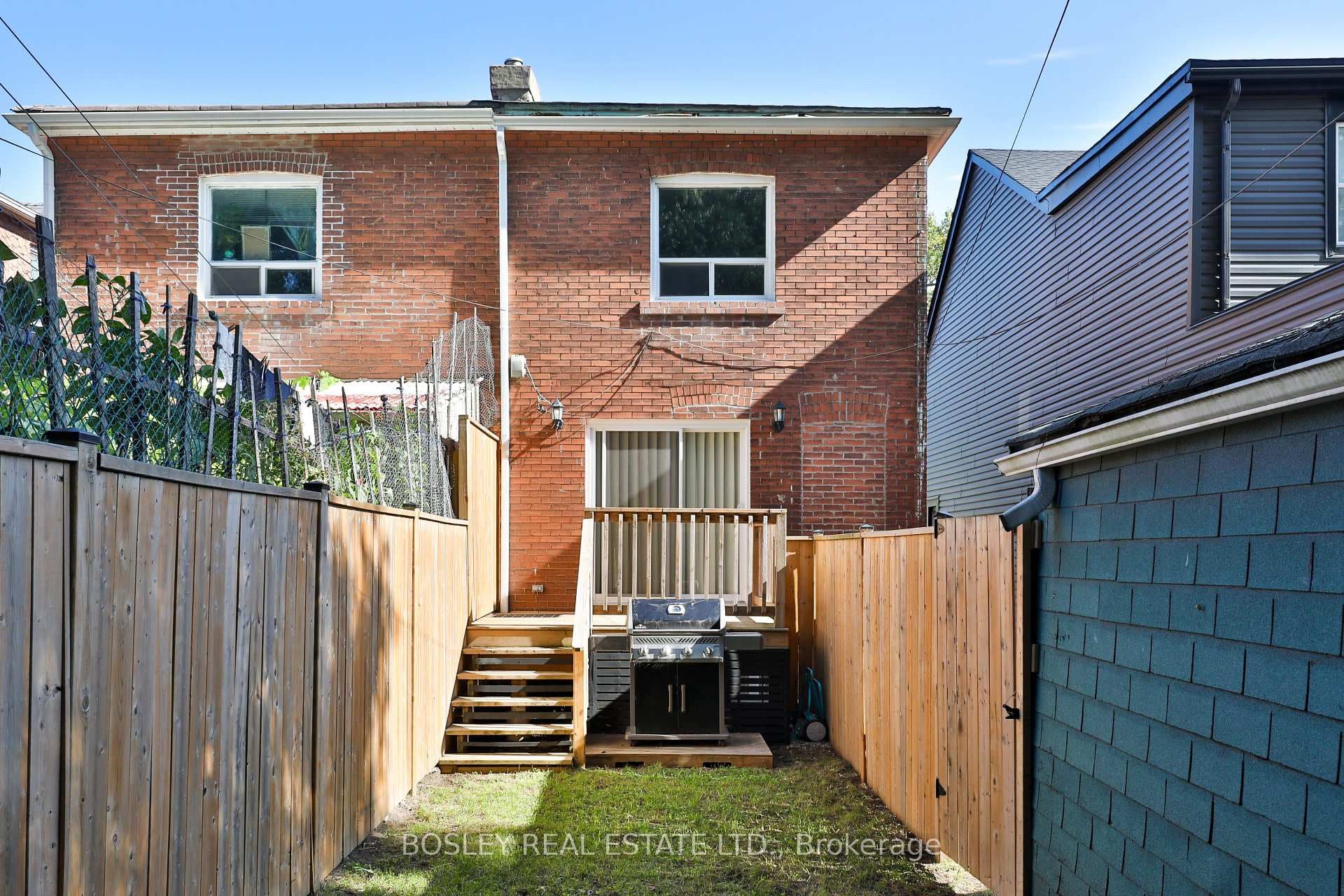 Fenced backyard