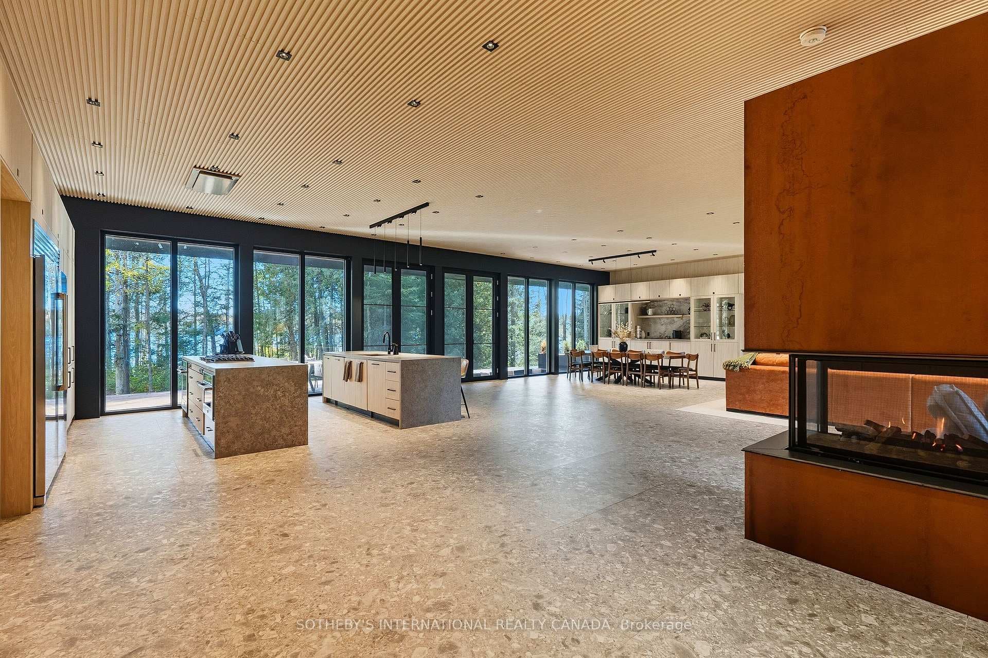Foyer View of Open Concept Kitchen & Dining Area