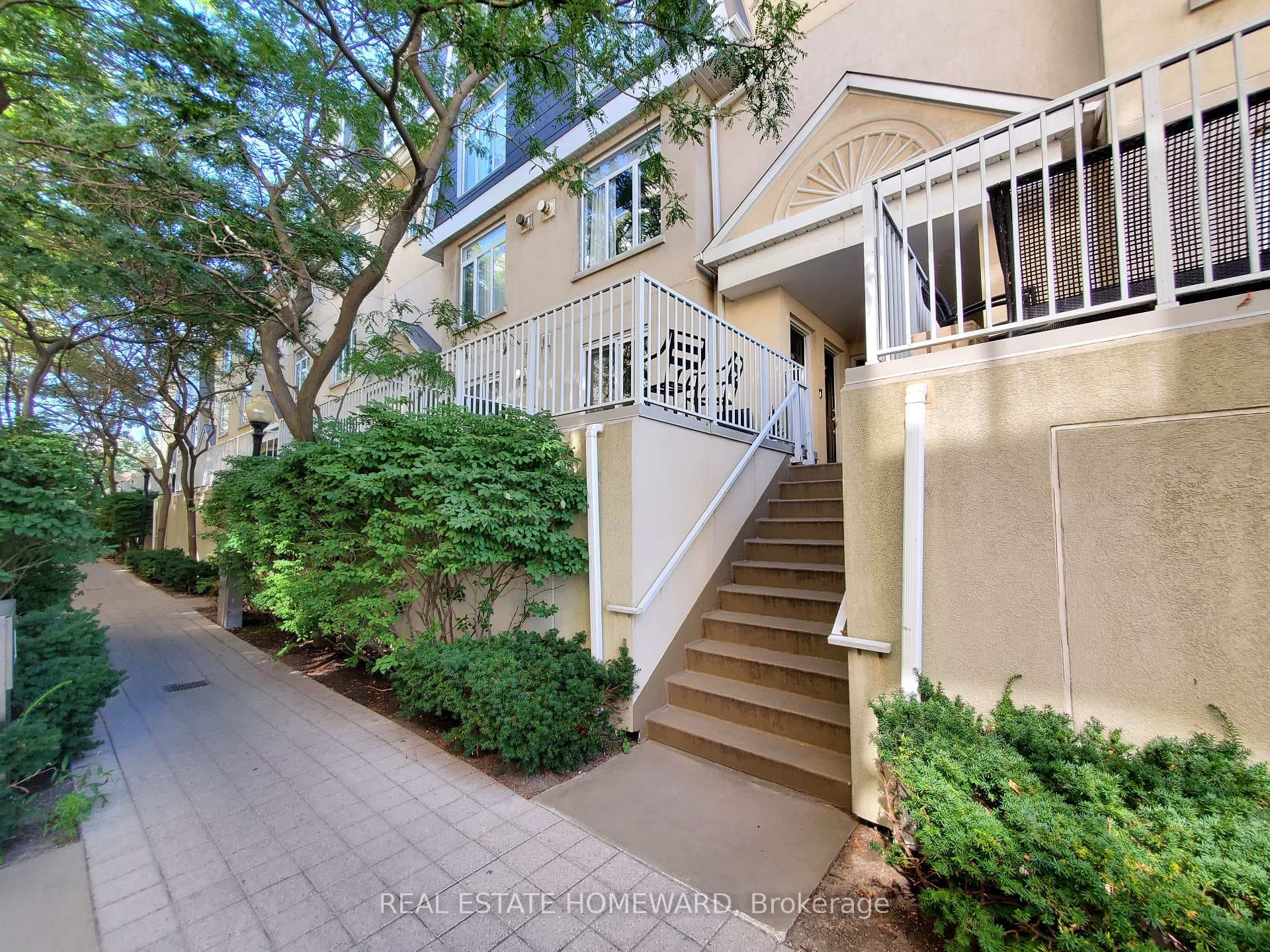 Outside steps leading up to door