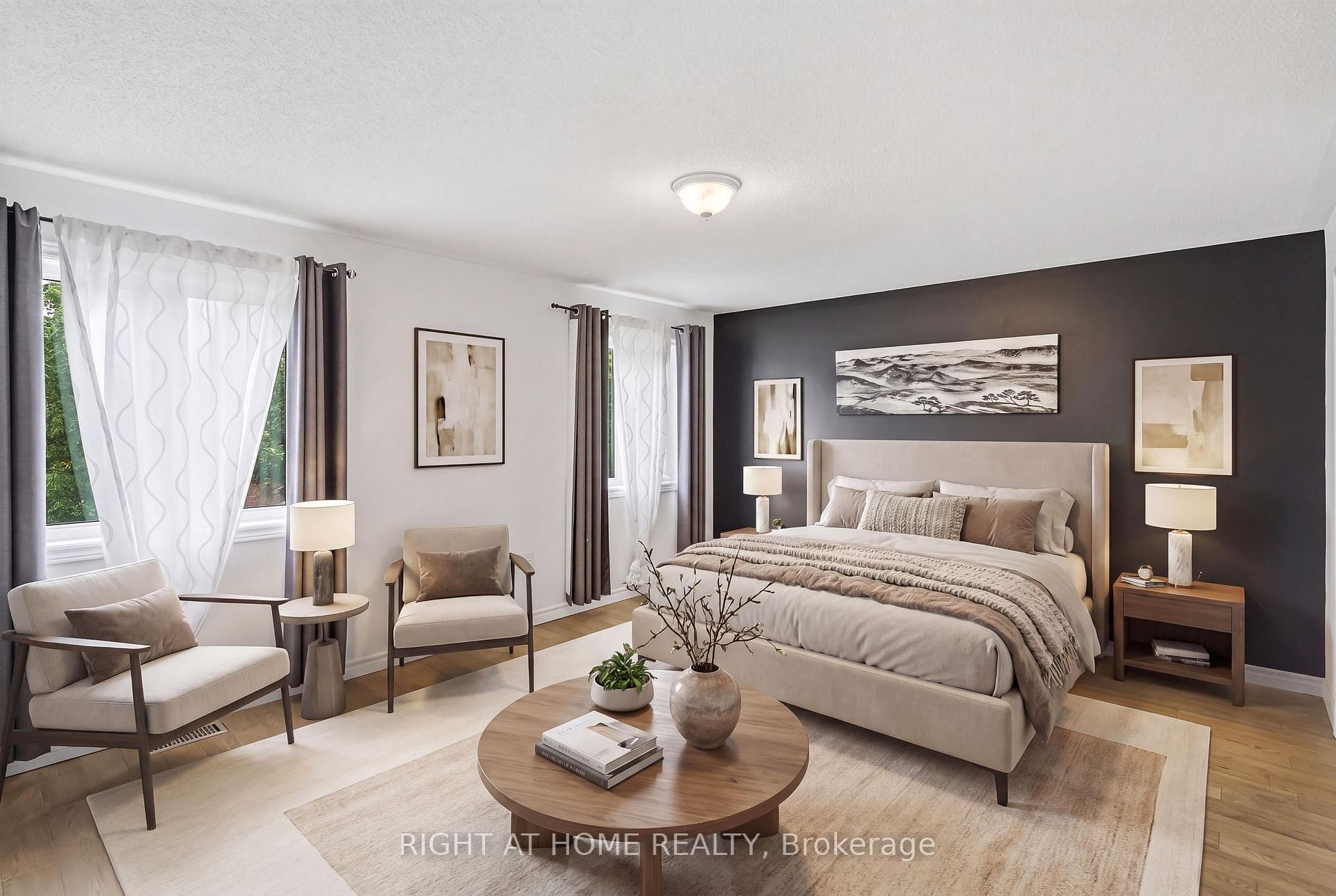 Virtually Staged Primary Suite