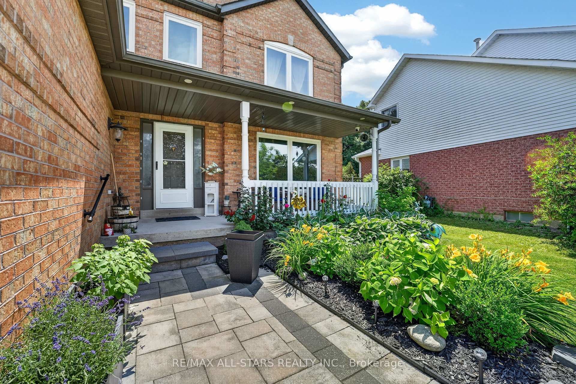 Interlock walkway & beautiful front garden