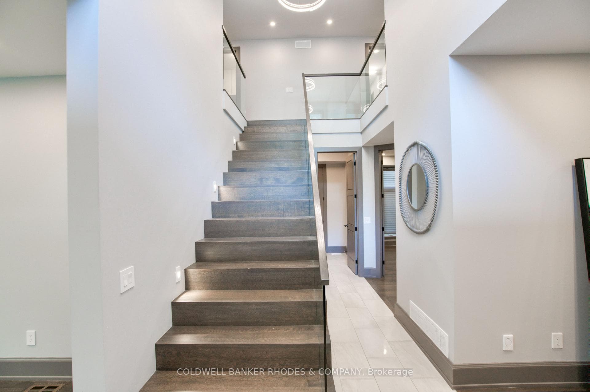 Elegant stair case on entry