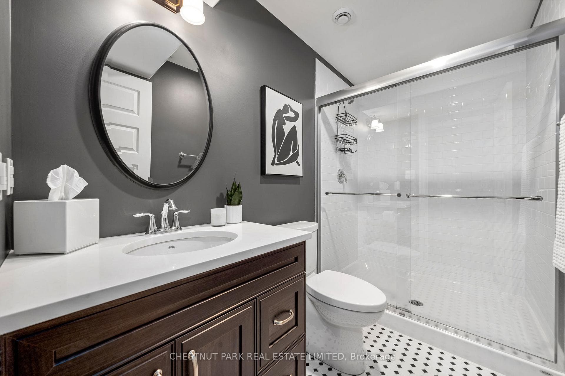 Lower level 3 piece bath