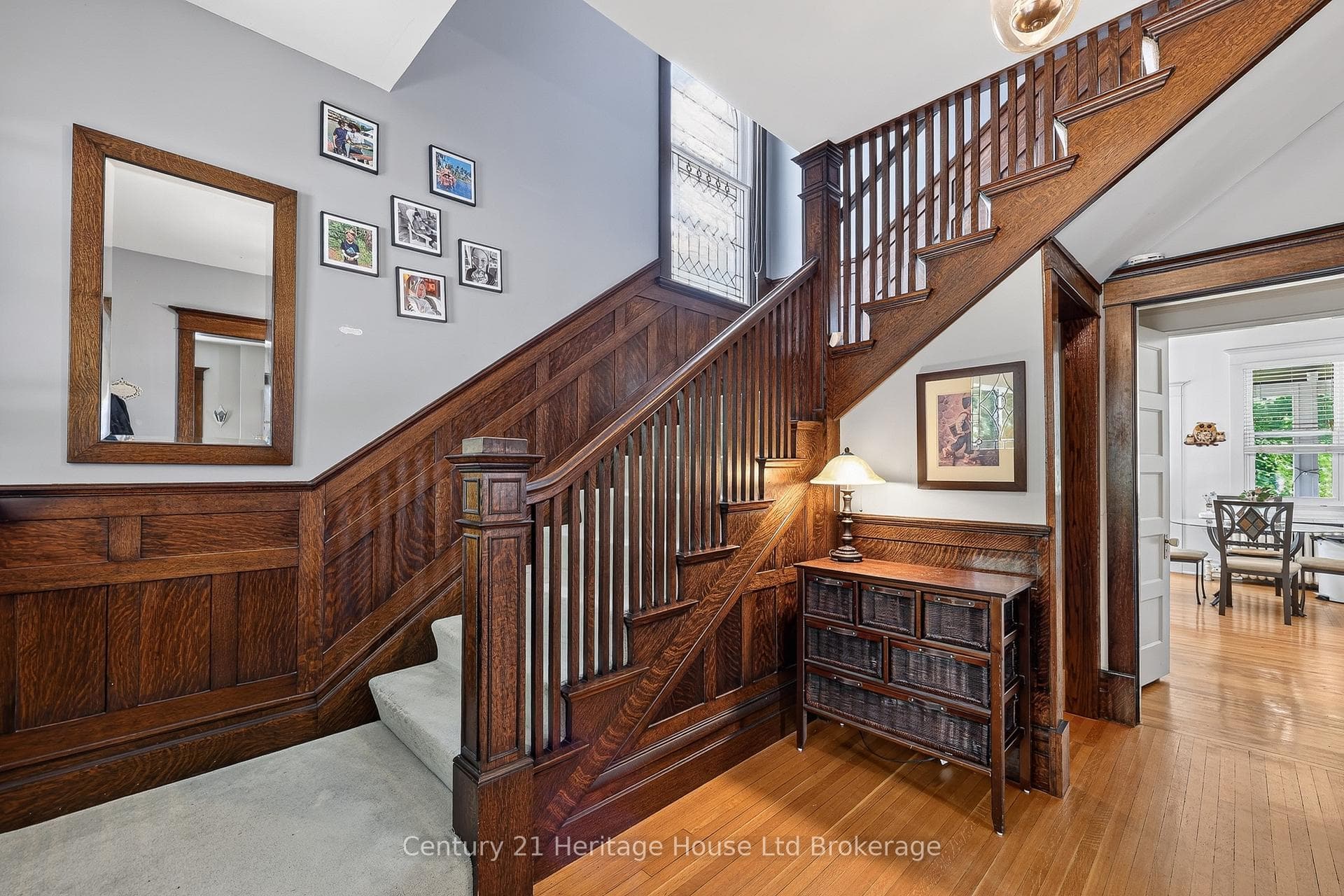 Stunning hardwood staircase