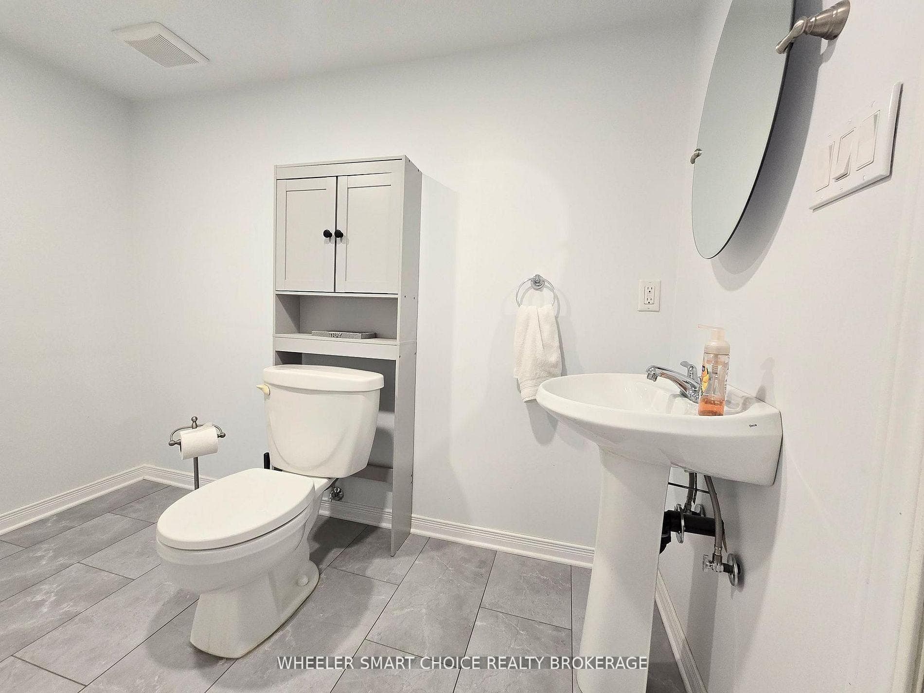 fresh, modern roomy second bathroom