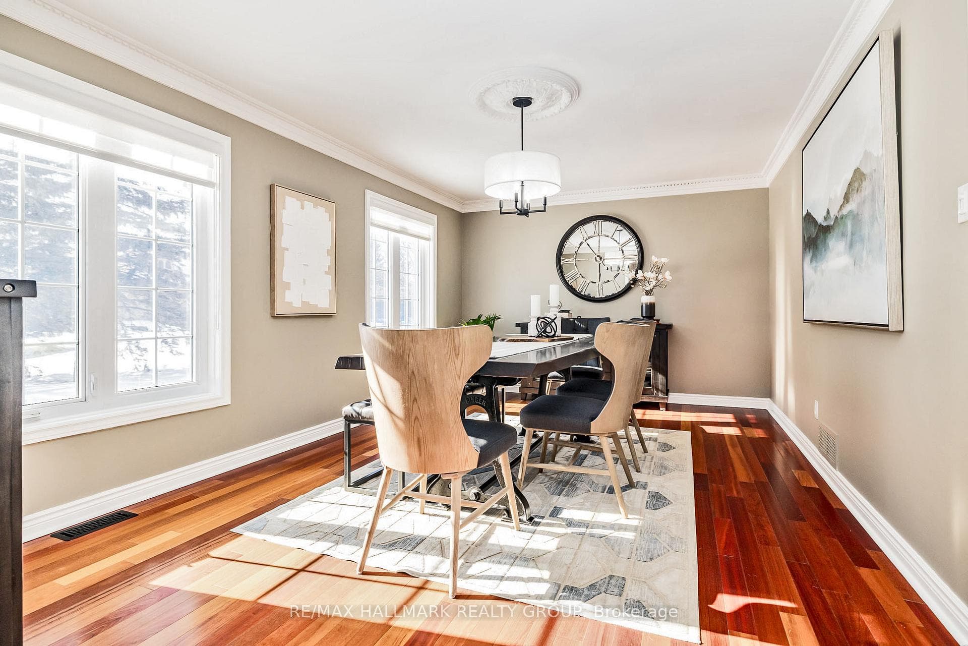 Formal dining room off kitchen.