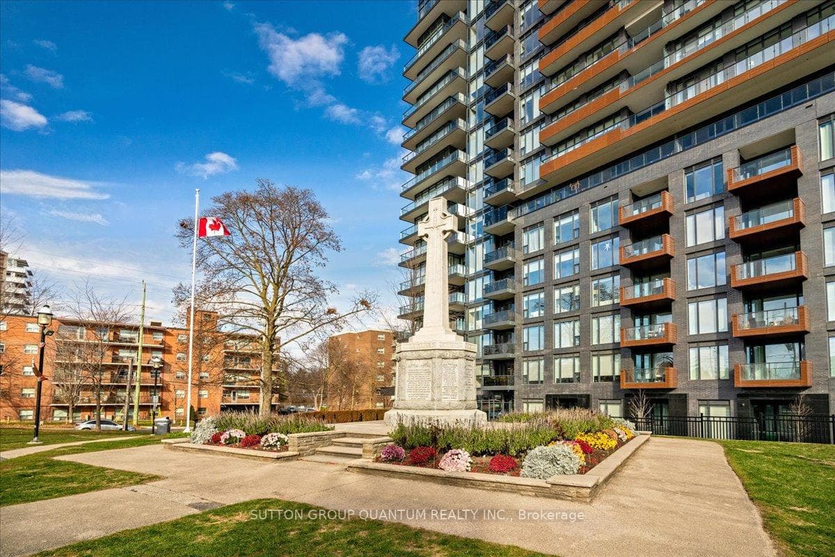Memorial Park adjacent to building