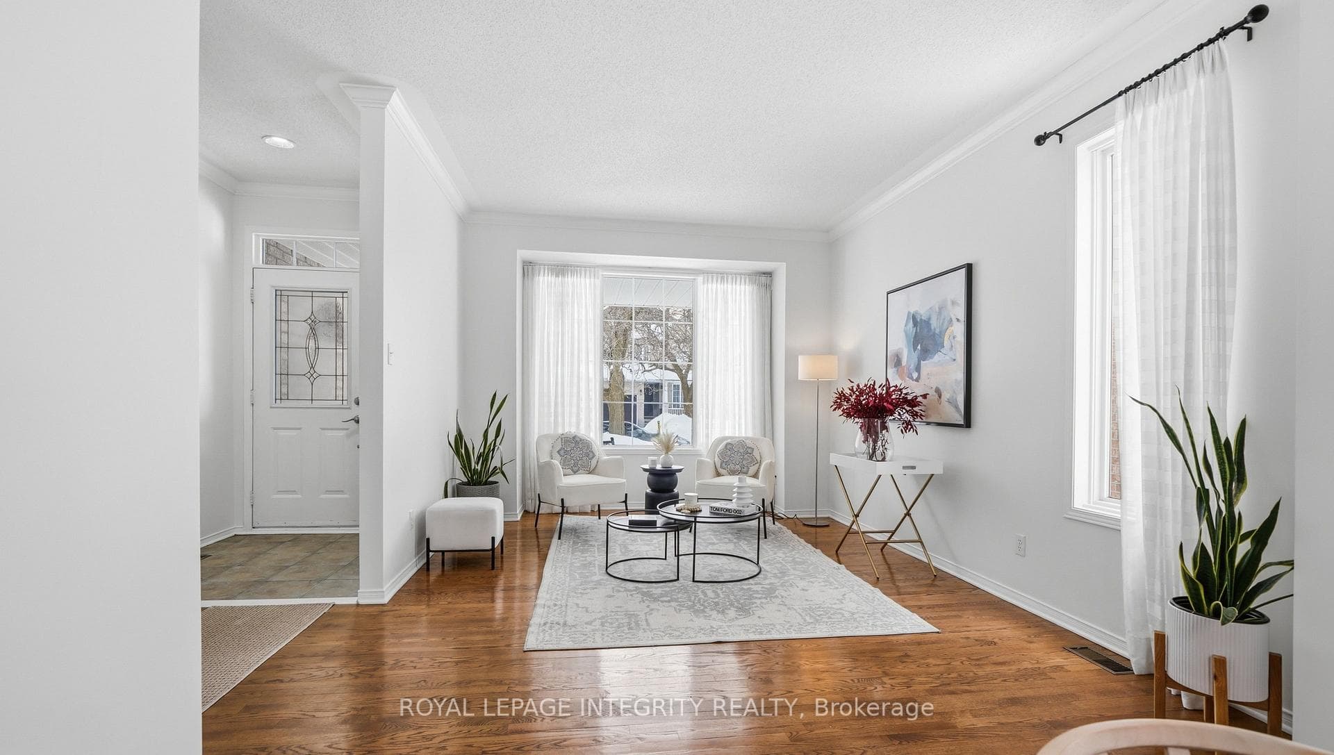 Living room with foyer.