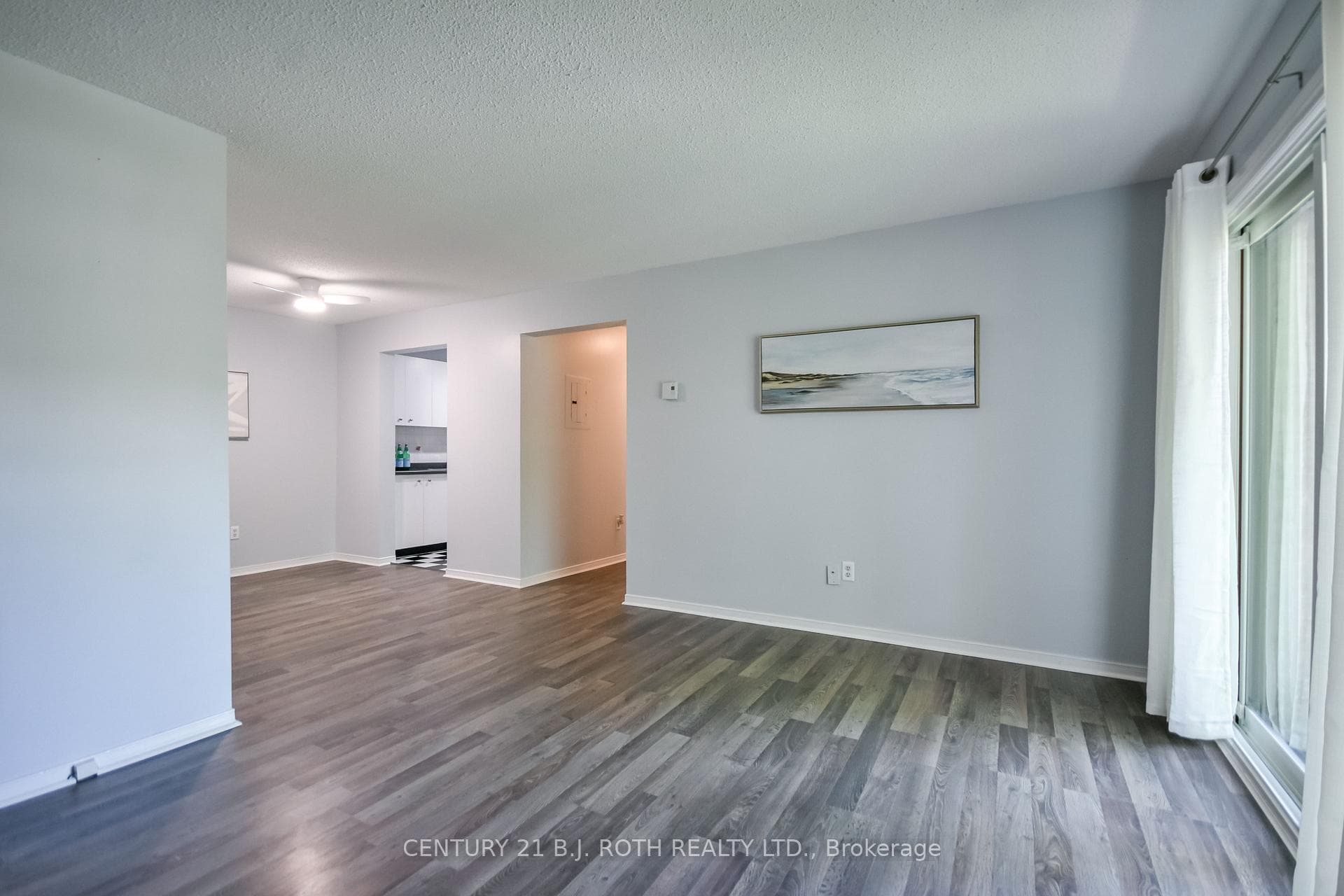 Open concept living/dining room.