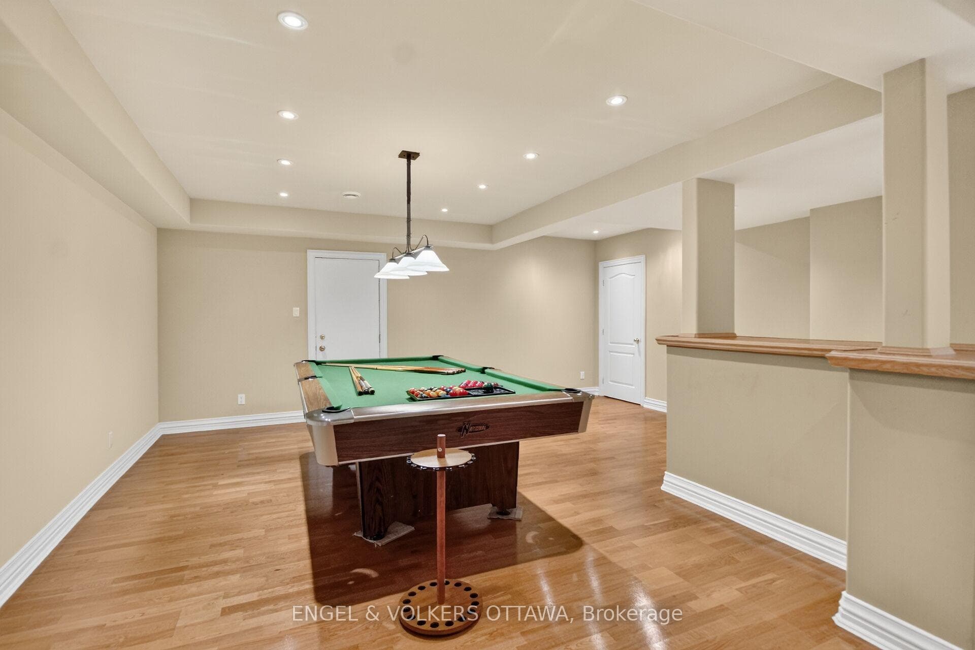 Walkout basement games room
