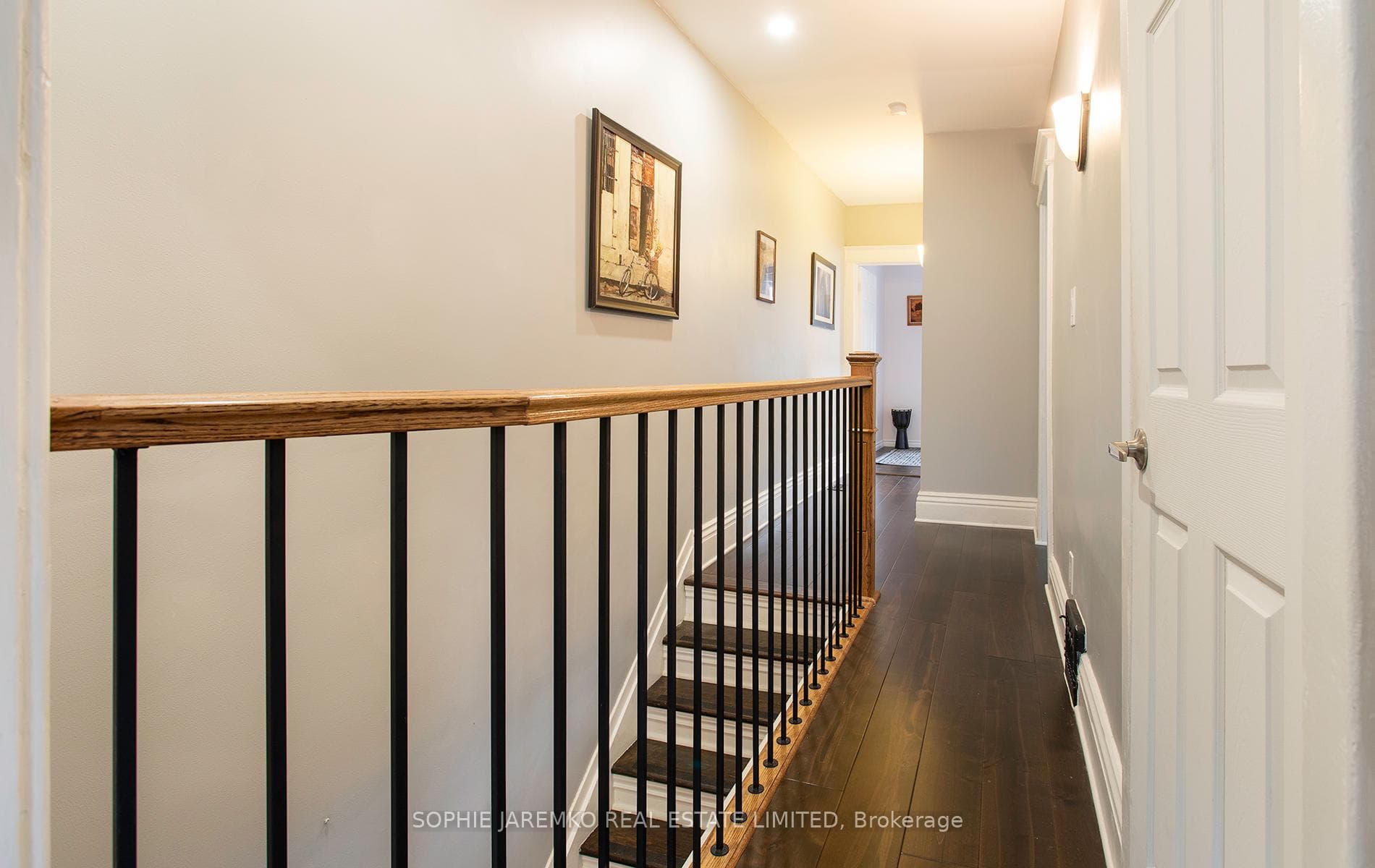 New rails and engineered hardwood flooring.