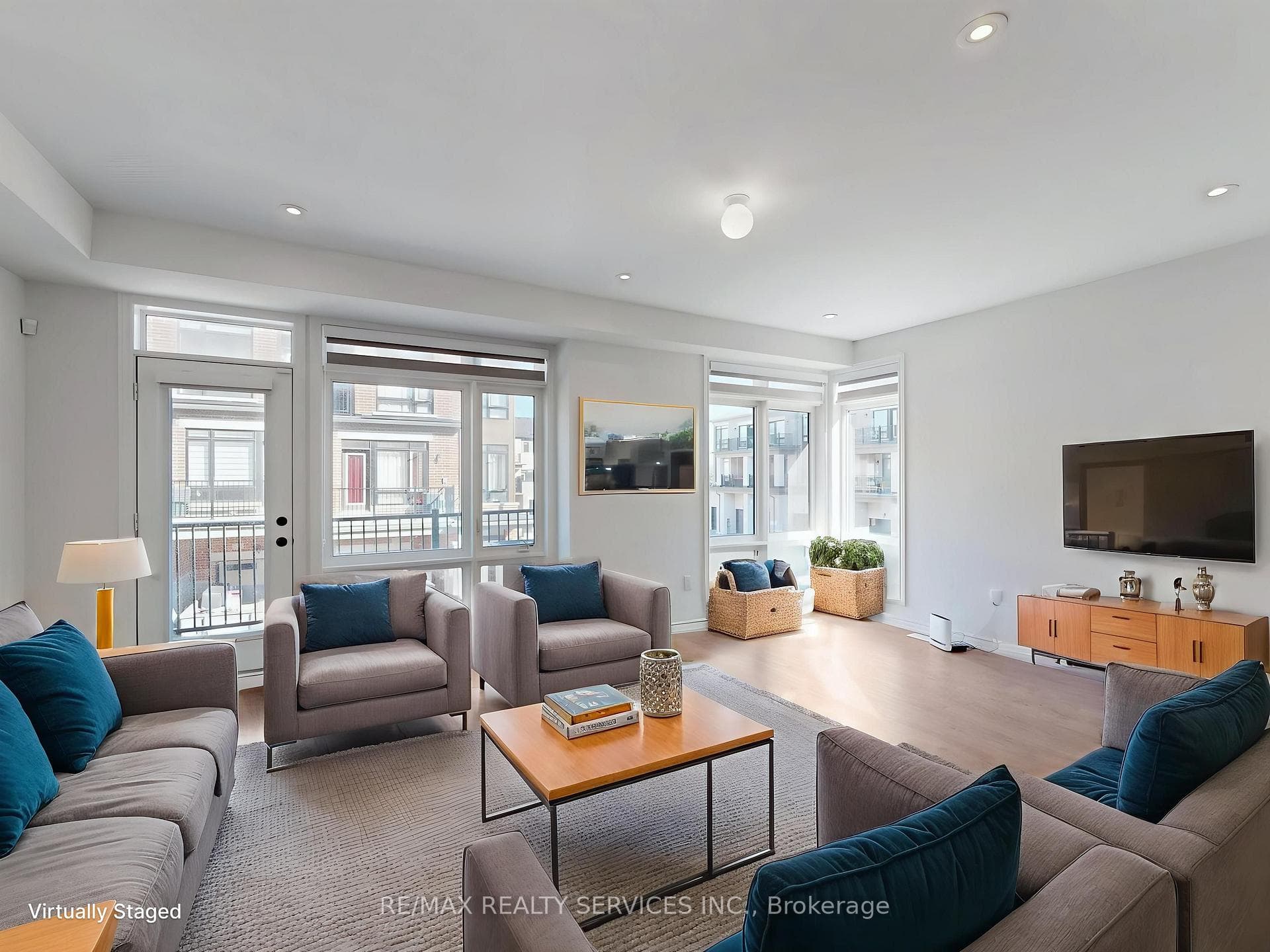 Virtually Staged Living/Dining Area