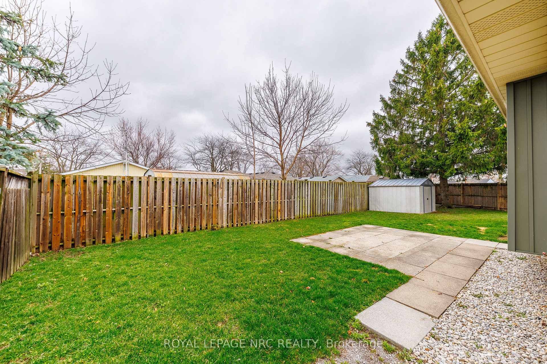 Fully fenced backyard.
