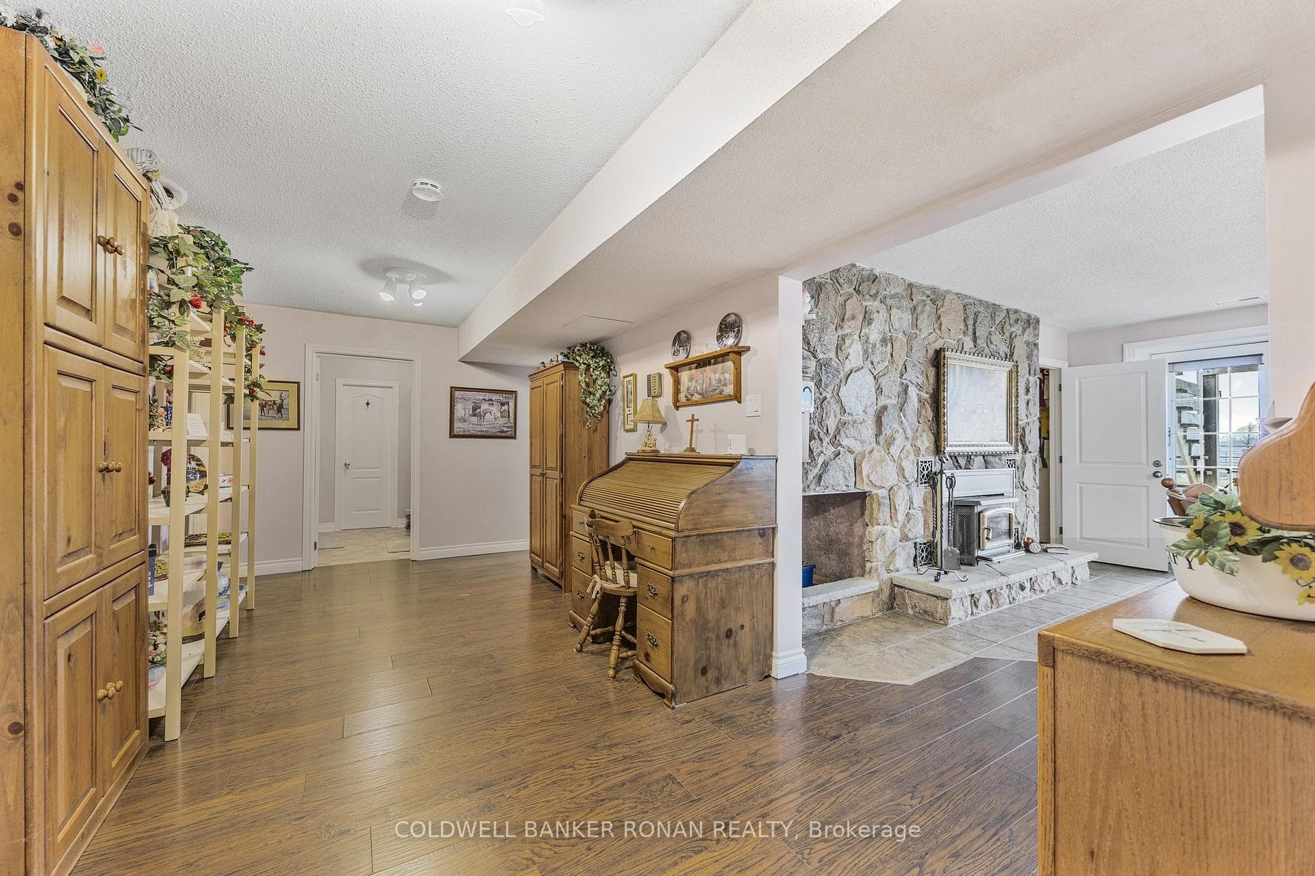 Lower Level w/ fireplace, space and laundry
