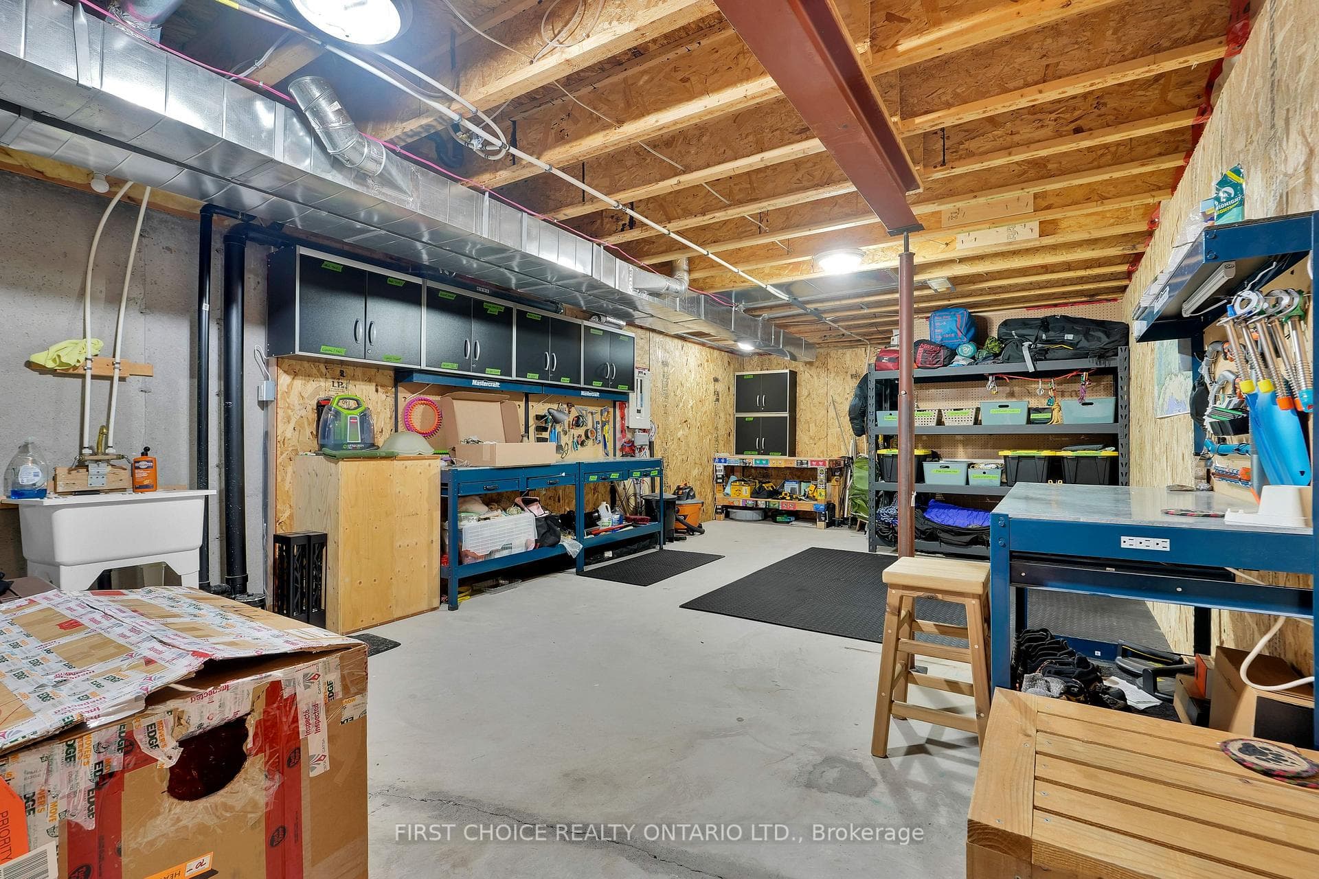 A massive storage room in basement