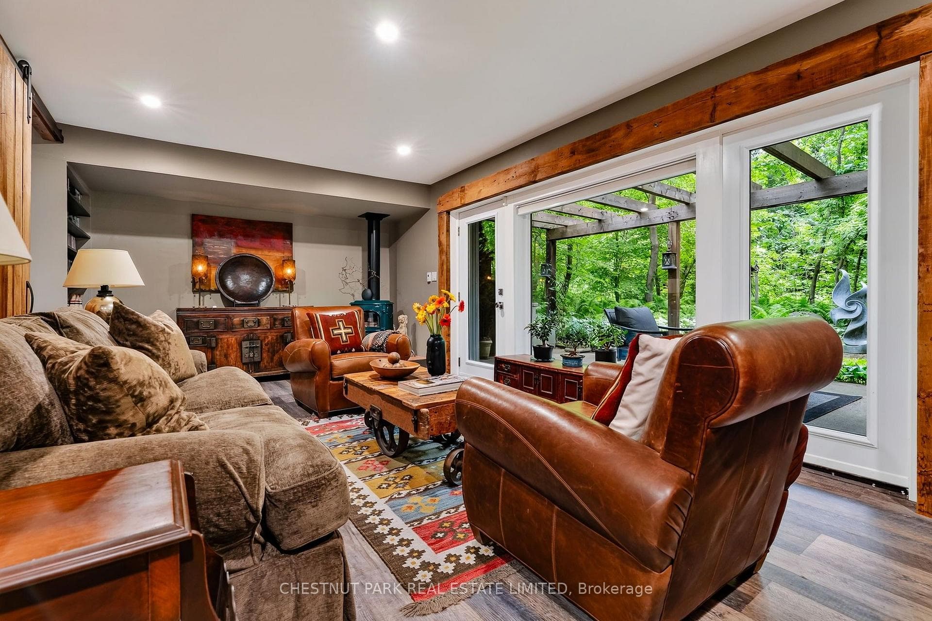 Lower level sitting room, door to the garden