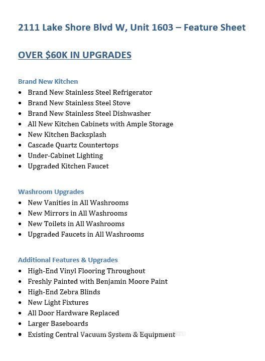 Features + Upgrades