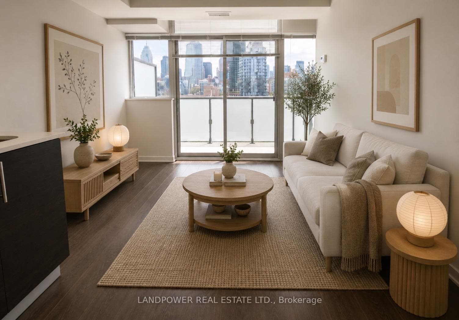 Professionally virtually staged Living Room!