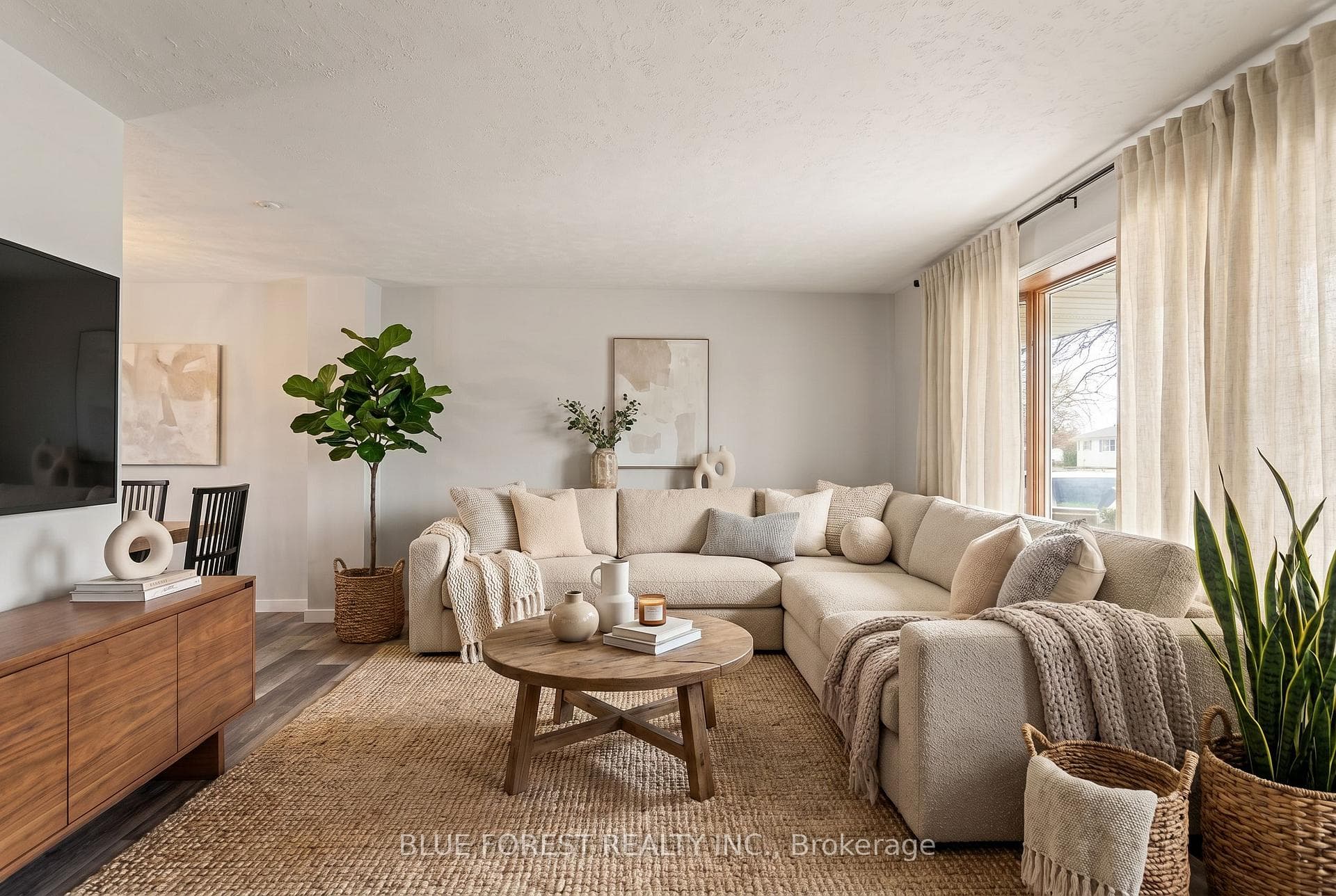 Living Room virtually Staged
