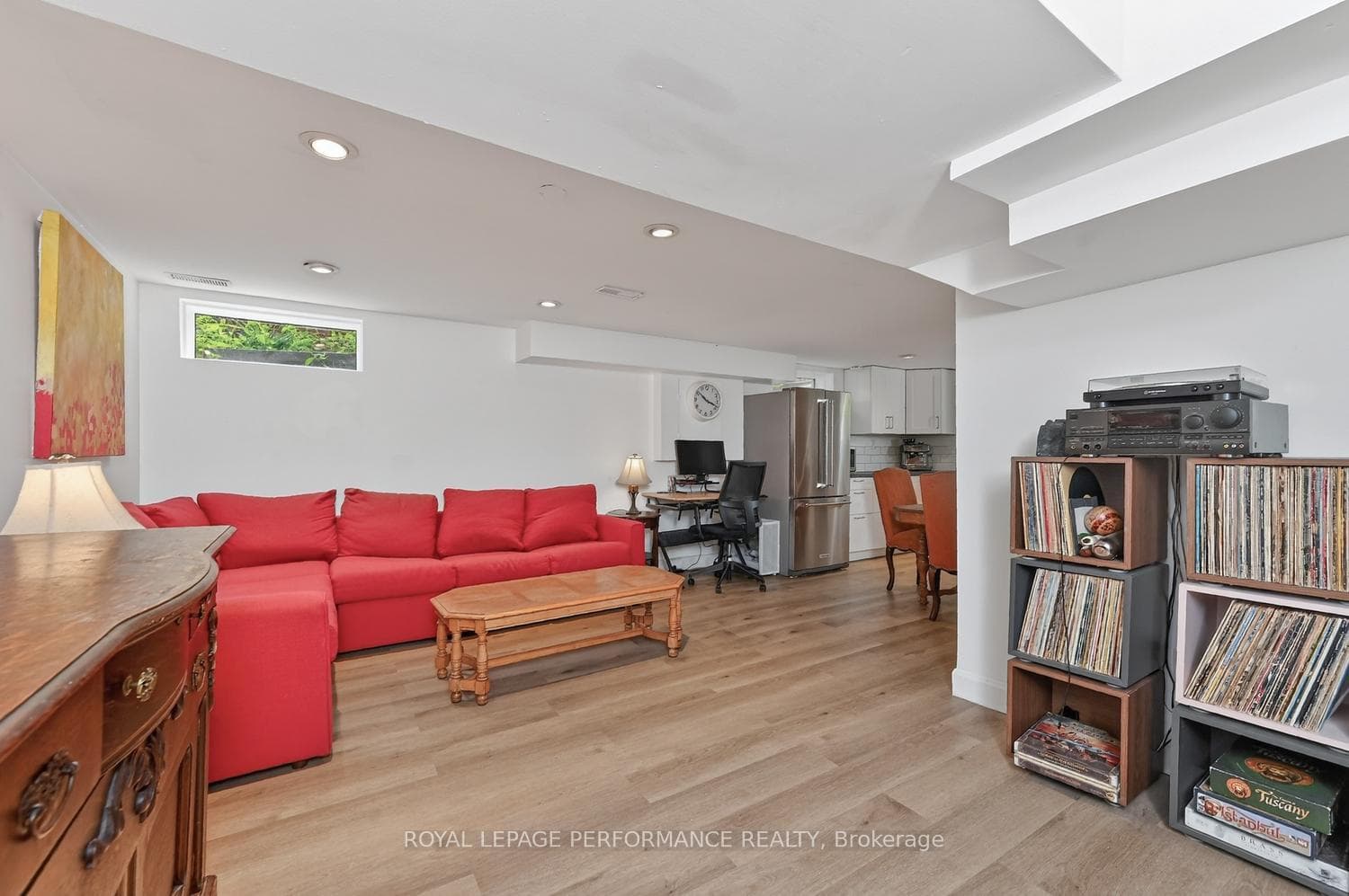 Lower level living area