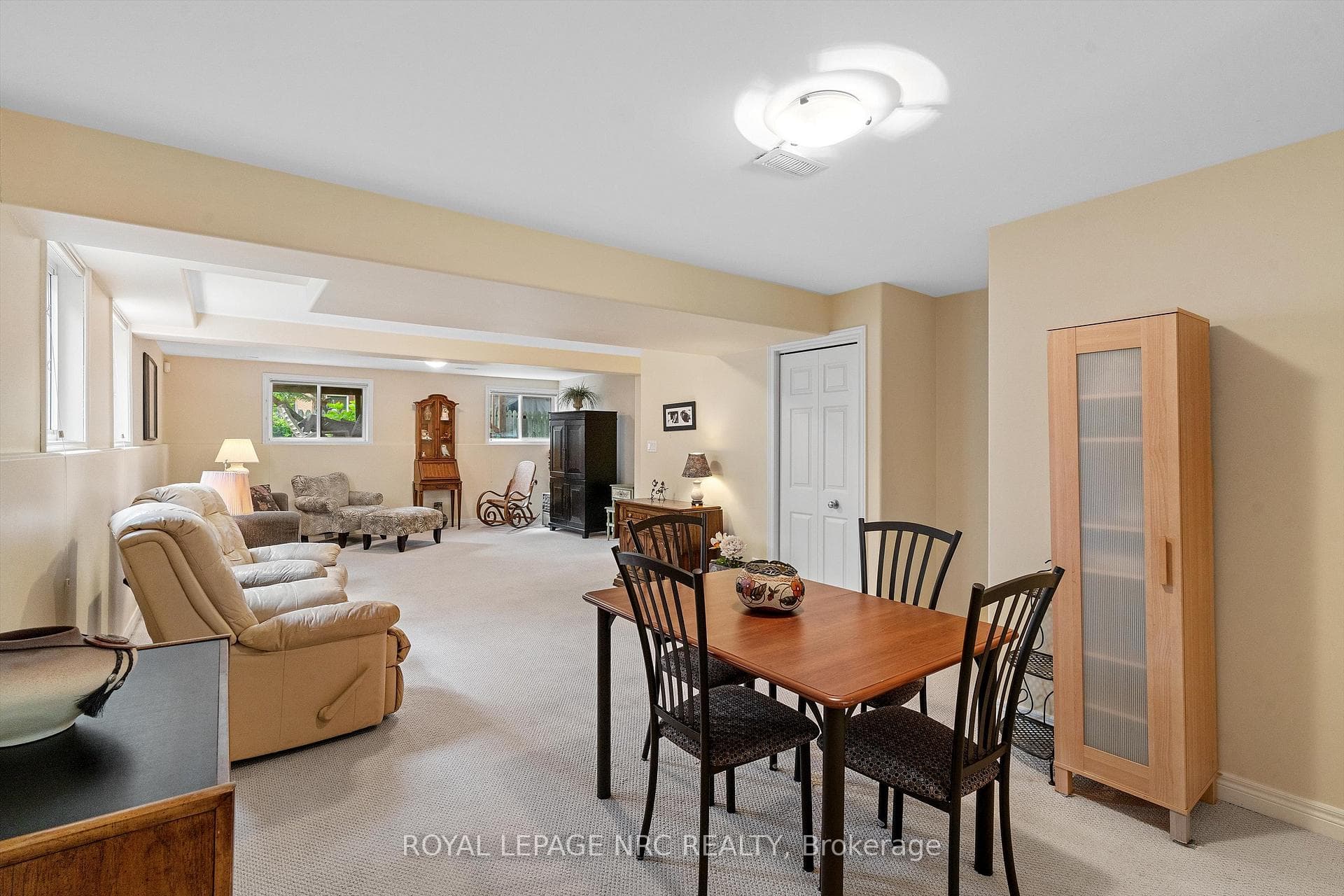 Family room in lower level