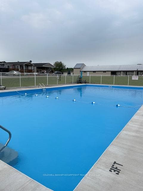 Fenced pool deck