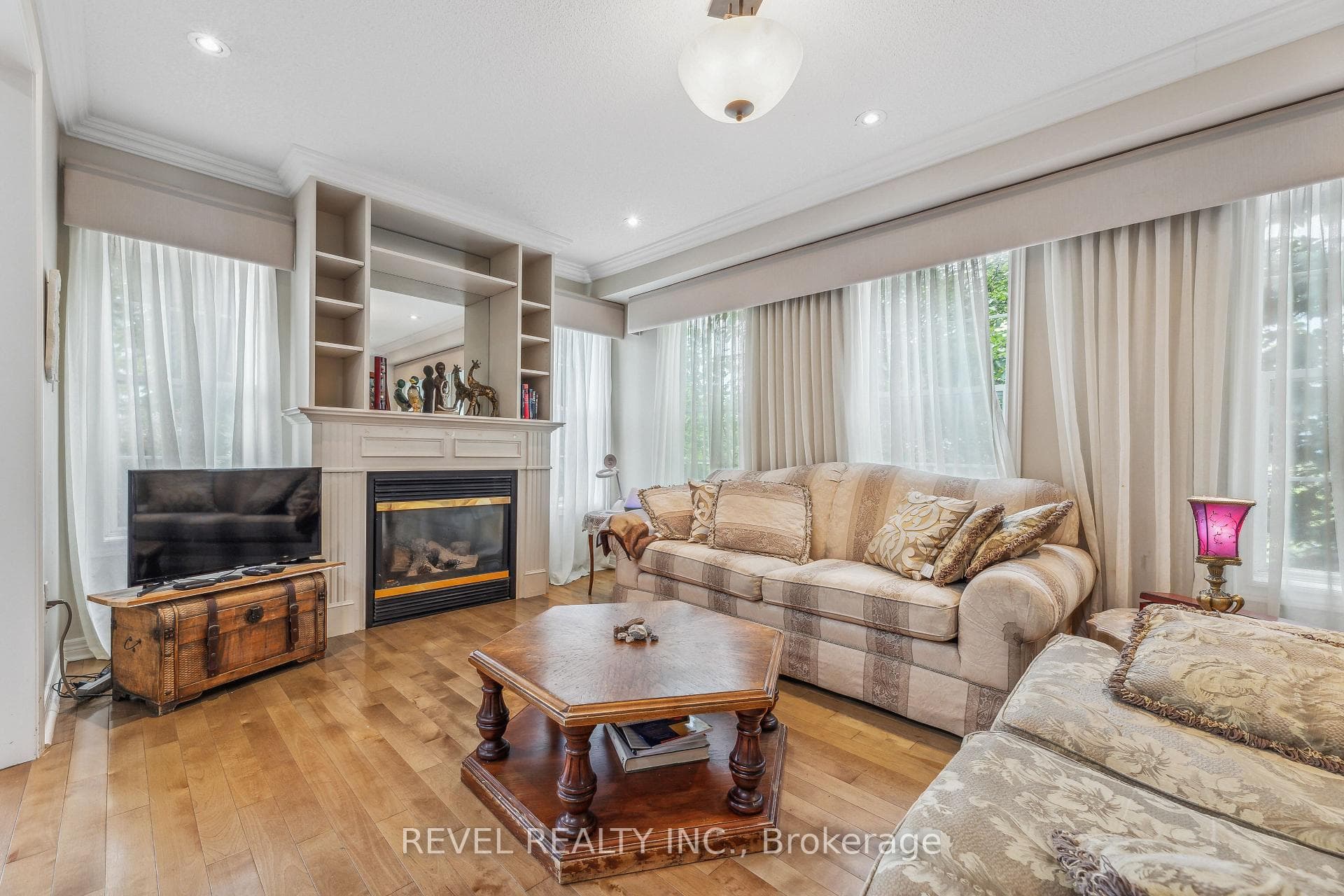 FIREPLACE WITH BUILT IN CABINETRY