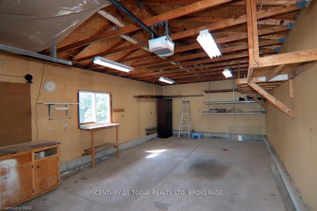 Inside garage