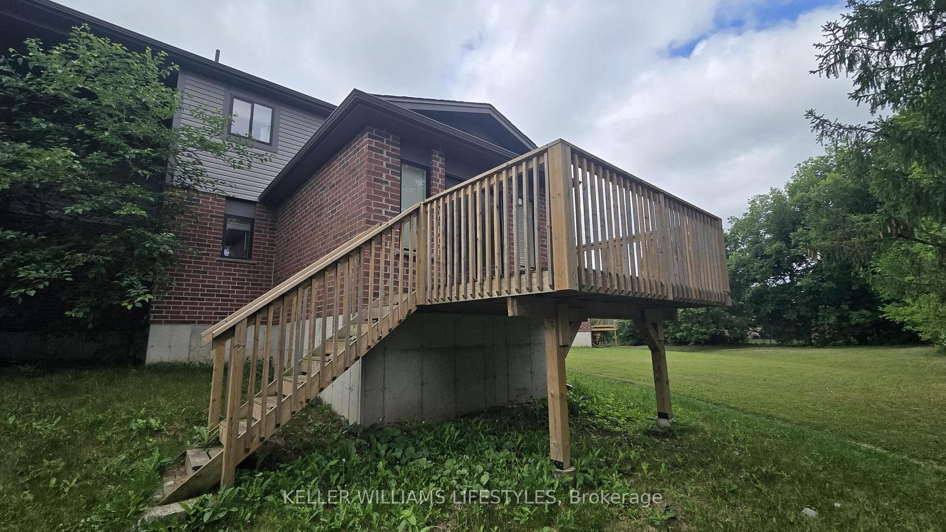 Rear view with deck