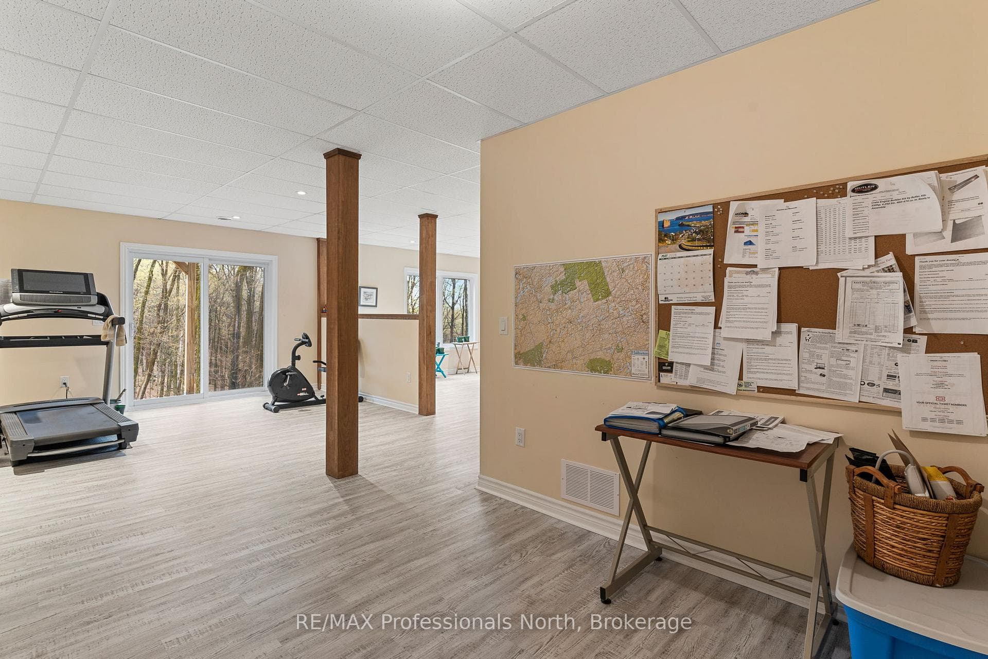 Lower level office area