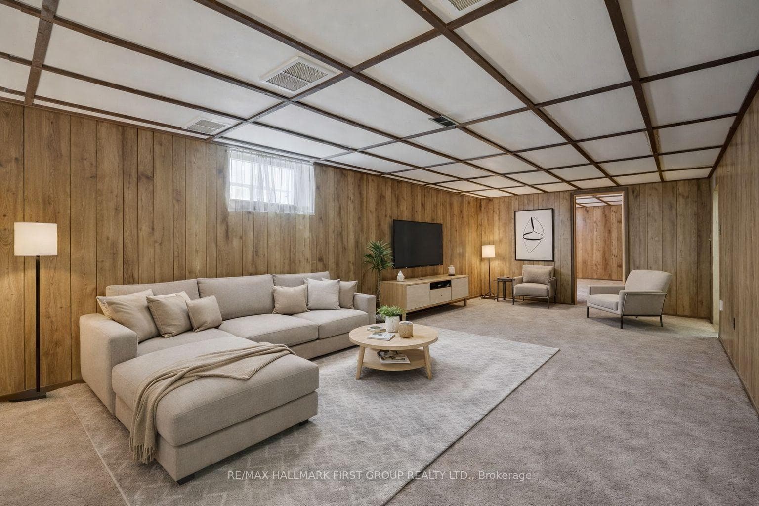 Virtually Staged Recreation Room