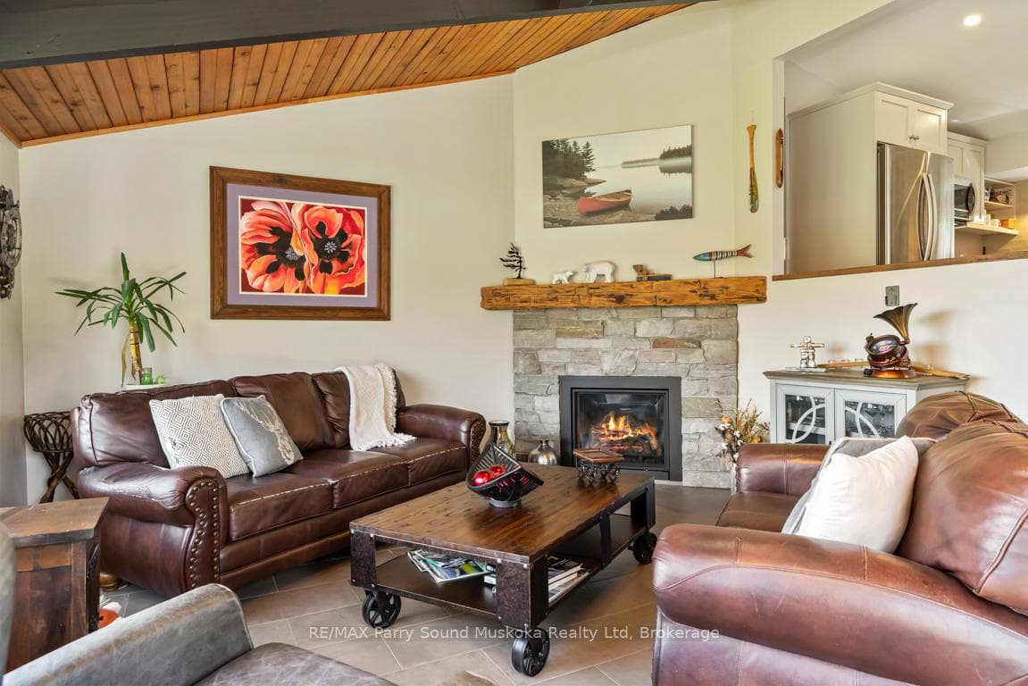 Cozy up to the Gas Fireplace