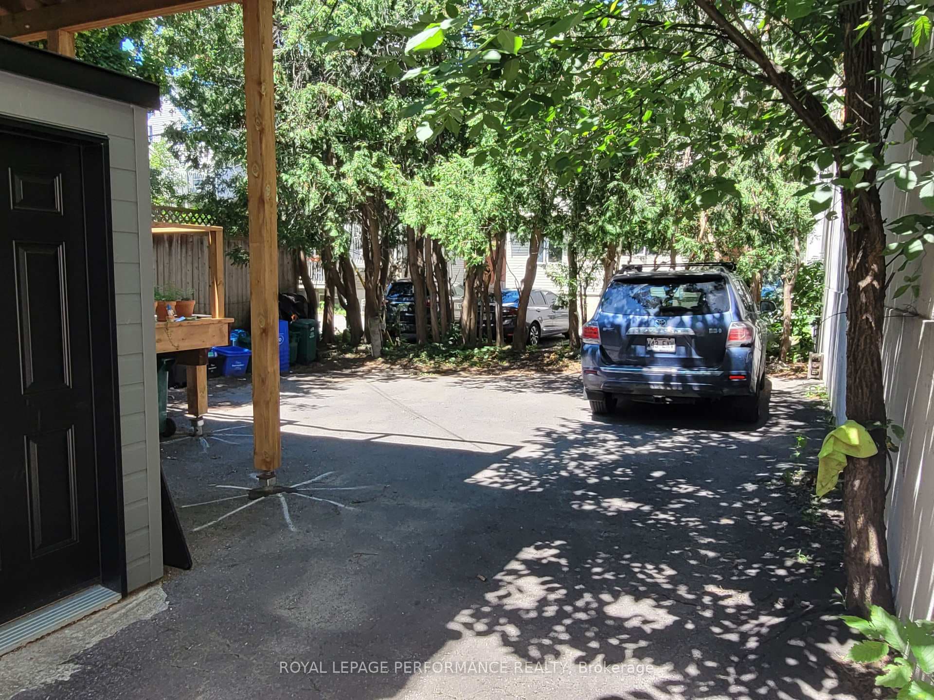 Parking area in back of the house