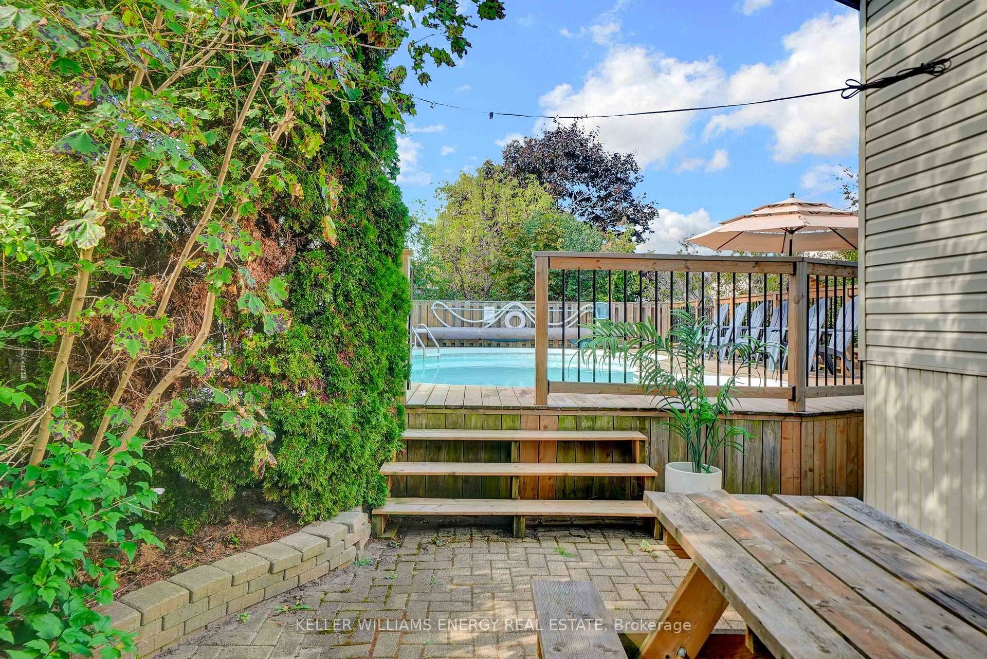 Newer decking to HUGE pool