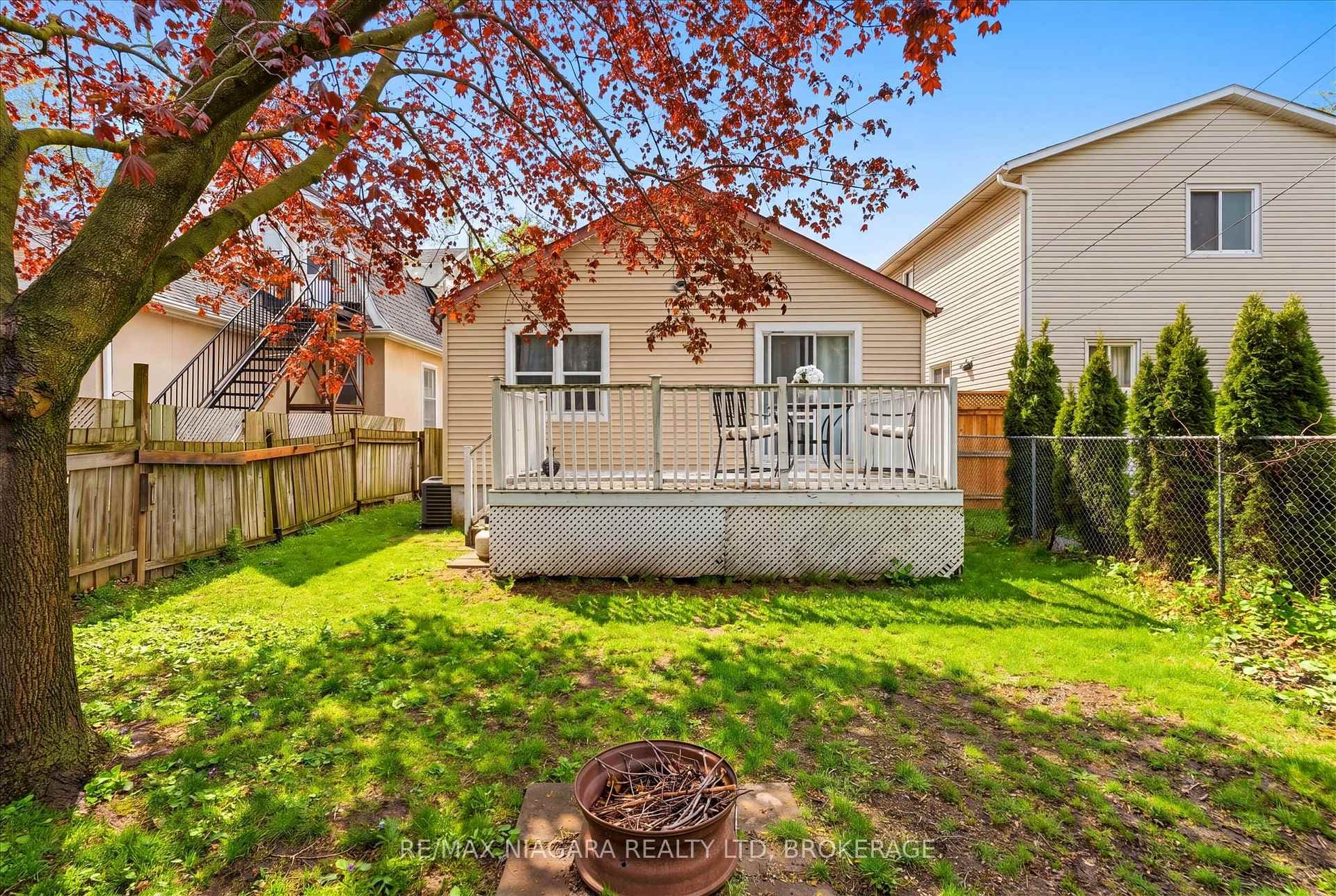 Private fully fenced backyard