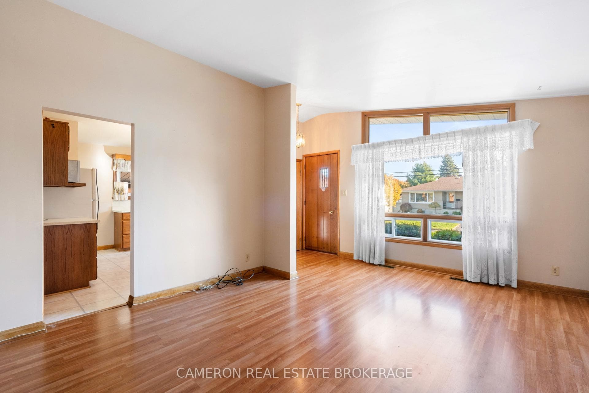 Bright living room with southern exposure
