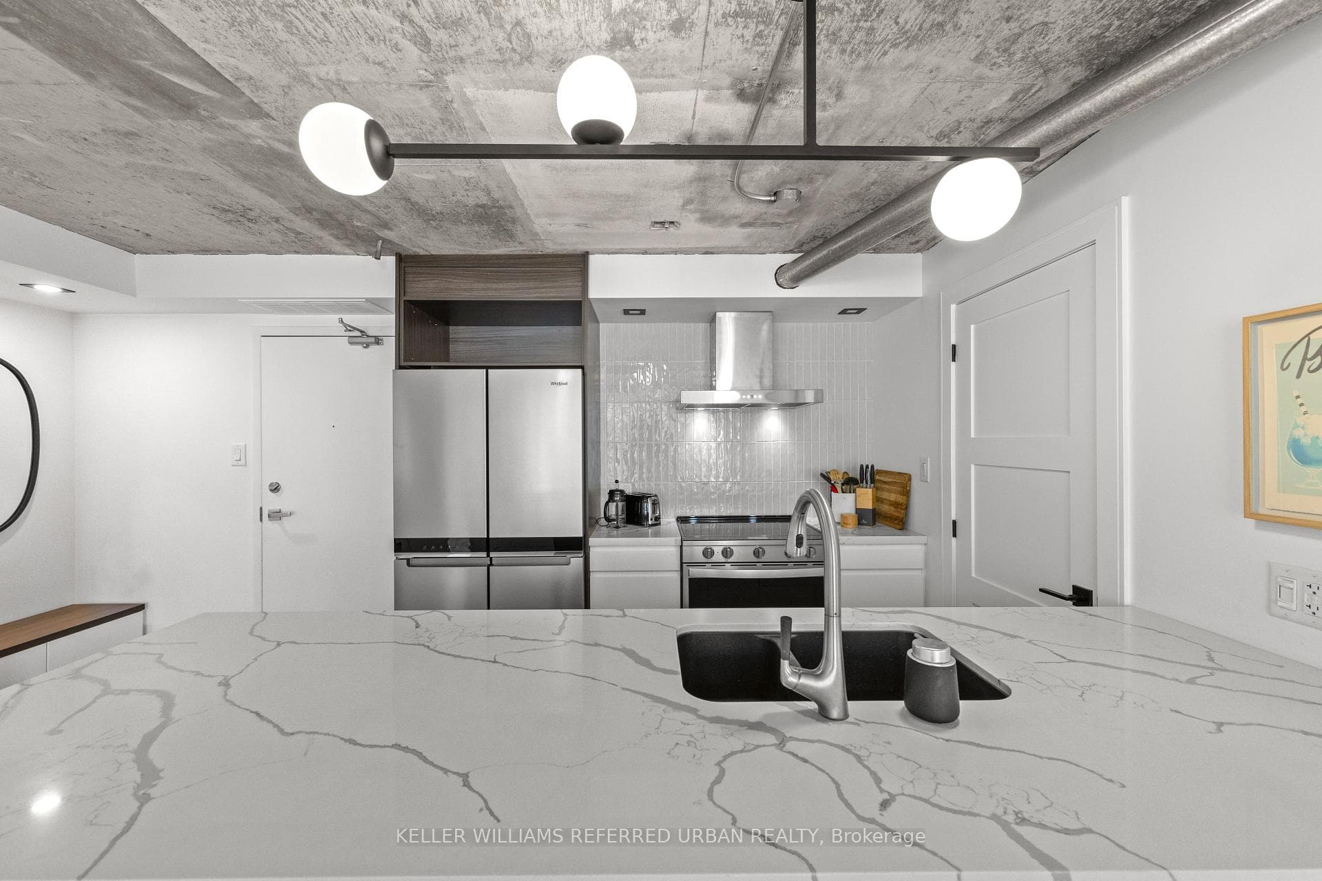 Open Concept Kitchen with Quartz Counters