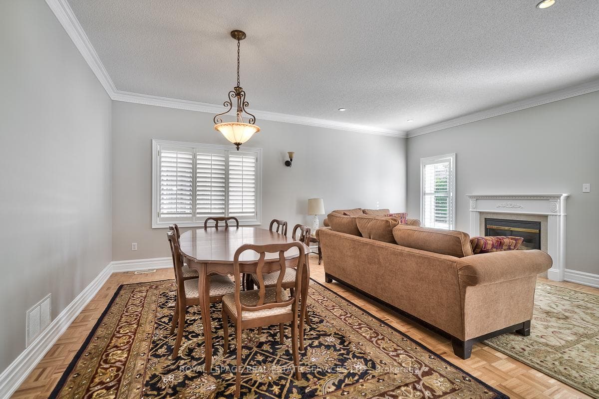 Spacious Living/Dining Area with Gas Fireplace