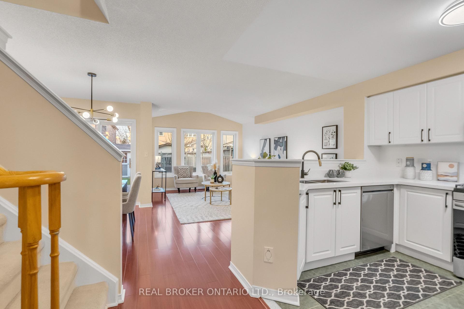 Hallway overlooking the kitchen/living room