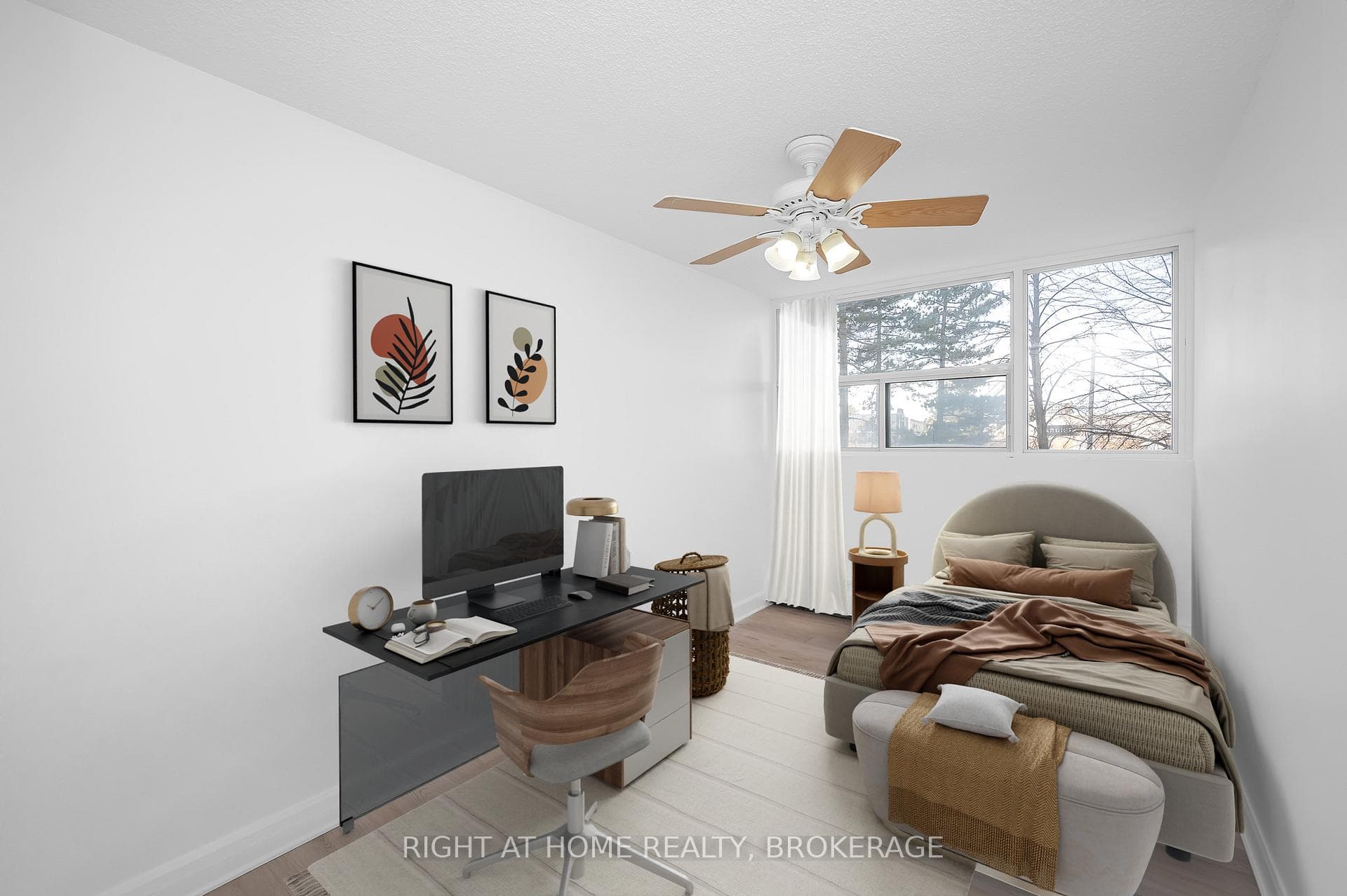 Virtually Staged bedroom
