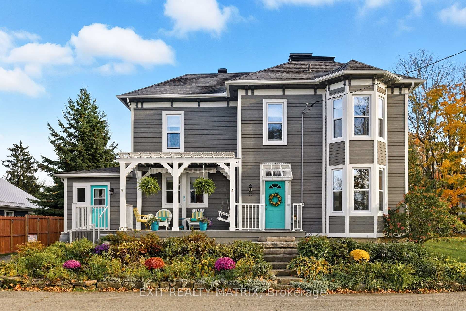 Historic charm; lush perennial gardens; lake views